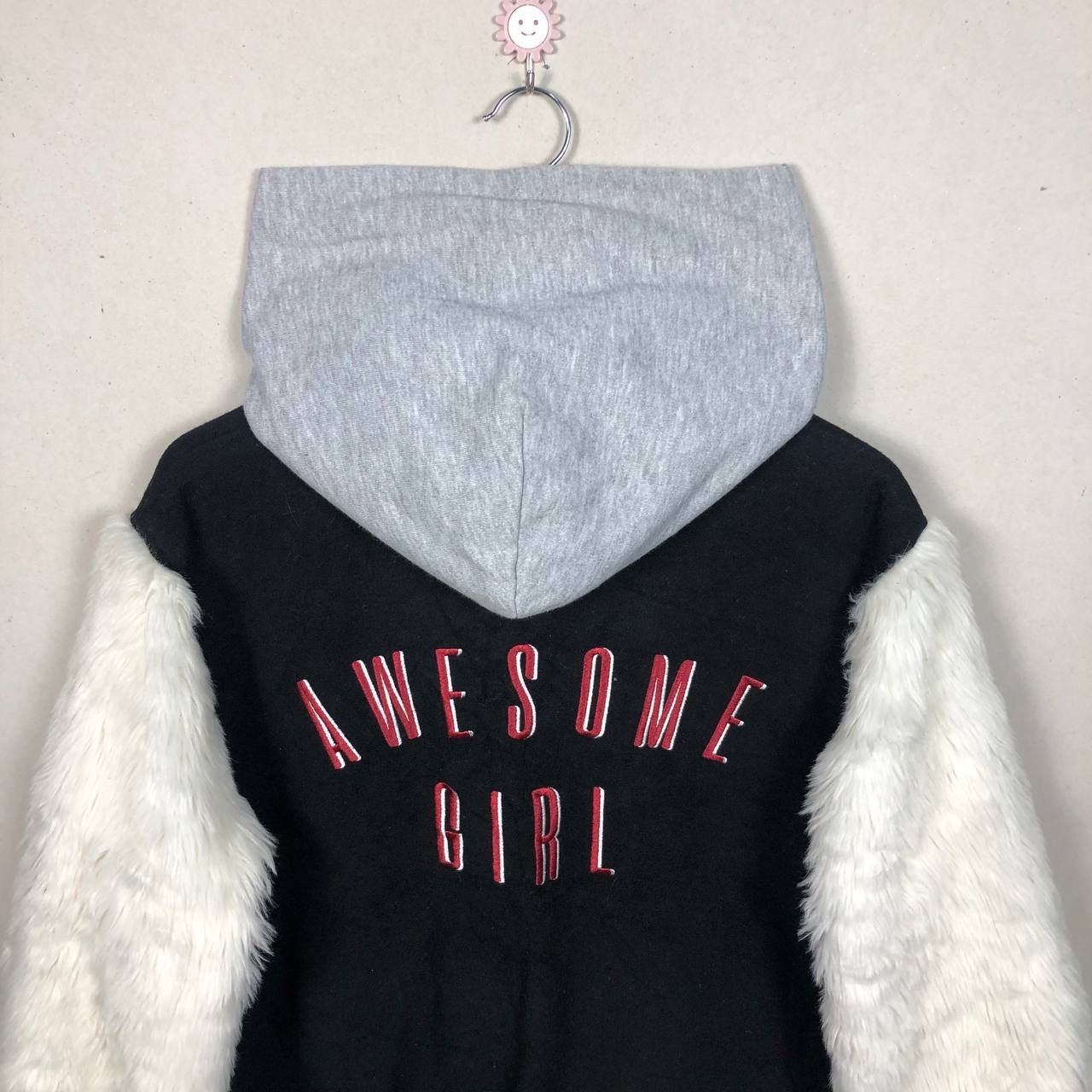 If Six Was Nine × Japanese Brand × Le Grande Bleu (L.G.B.) 2000s Junior Sweet Faux Fur Wool Varsity Jacket Hypebeast Size US M / EU 48-50 / 2 - 3 Thumbnail