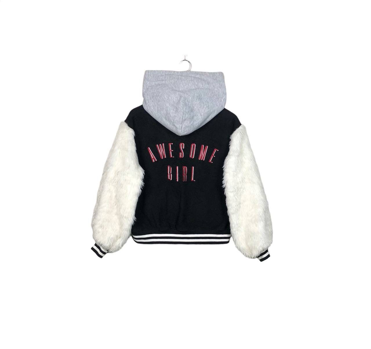 If Six Was Nine × Japanese Brand × Le Grande Bleu (L.G.B.) 2000s Junior Sweet Faux Fur Wool Varsity Jacket Hypebeast Size US M / EU 48-50 / 2 - 1 Thumbnail