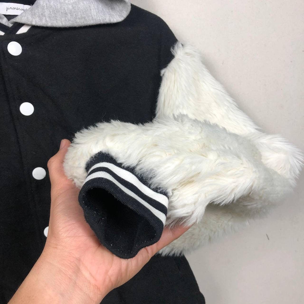 If Six Was Nine × Japanese Brand × Le Grande Bleu (L.G.B.) 2000s Junior Sweet Faux Fur Wool Varsity Jacket Hypebeast Size US M / EU 48-50 / 2 - 5 Thumbnail