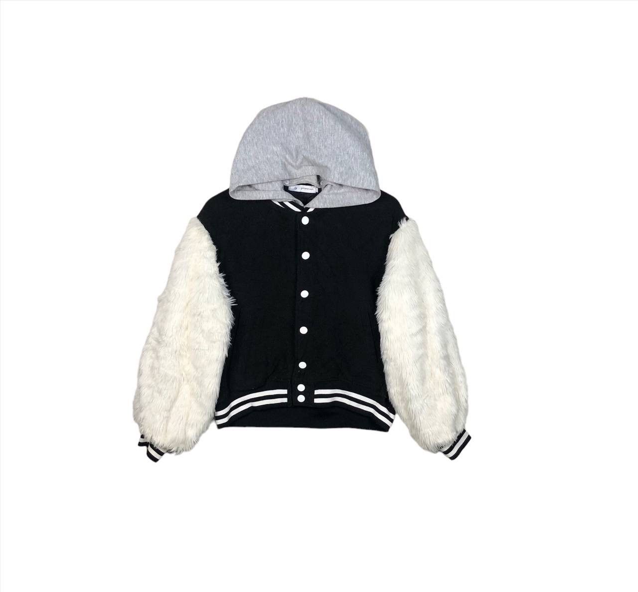 If Six Was Nine × Japanese Brand × Le Grande Bleu (L.G.B.) 2000s Junior Sweet Faux Fur Wool Varsity Jacket Hypebeast Size US M / EU 48-50 / 2 - 2 Thumbnail
