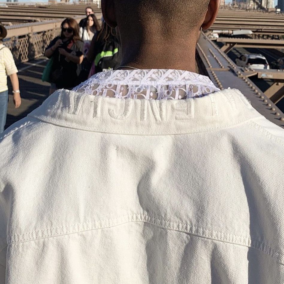 Balenciaga White Balenciaga denim jacket (distressed bottom) Size US L / EU 52-54 / 3 - 4 Thumbnail