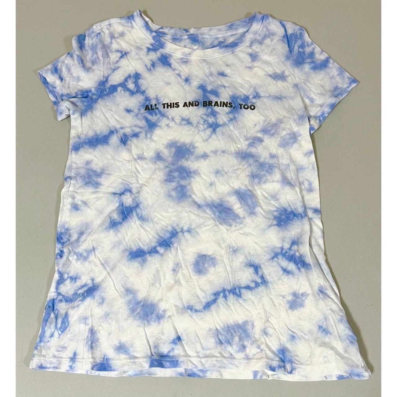 American Eagle Outfitters ‘All This And Brains, Too’ Tie Dye Clouds Tee T-Shirt Size S Size S / US 4 / IT 40 - 1 Thumbnail