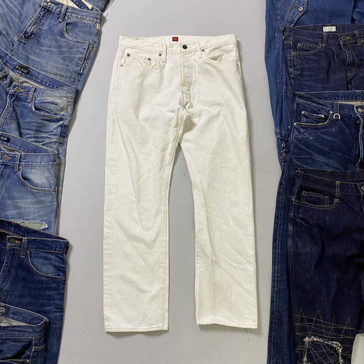 Japanese Brand RESOLUTE 710 AA Natural Denim Jeans Grailed