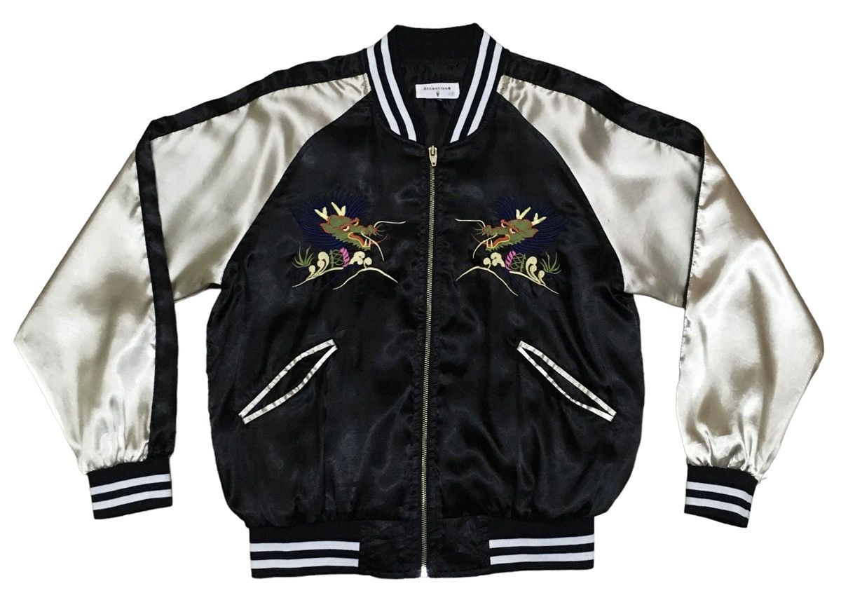 Japanese Brand × Vintage Rare Design Vintage Brand Attention Sukajan Jacket 1990s Size US L / EU 52-54 / 3 - 1 Thumbnail