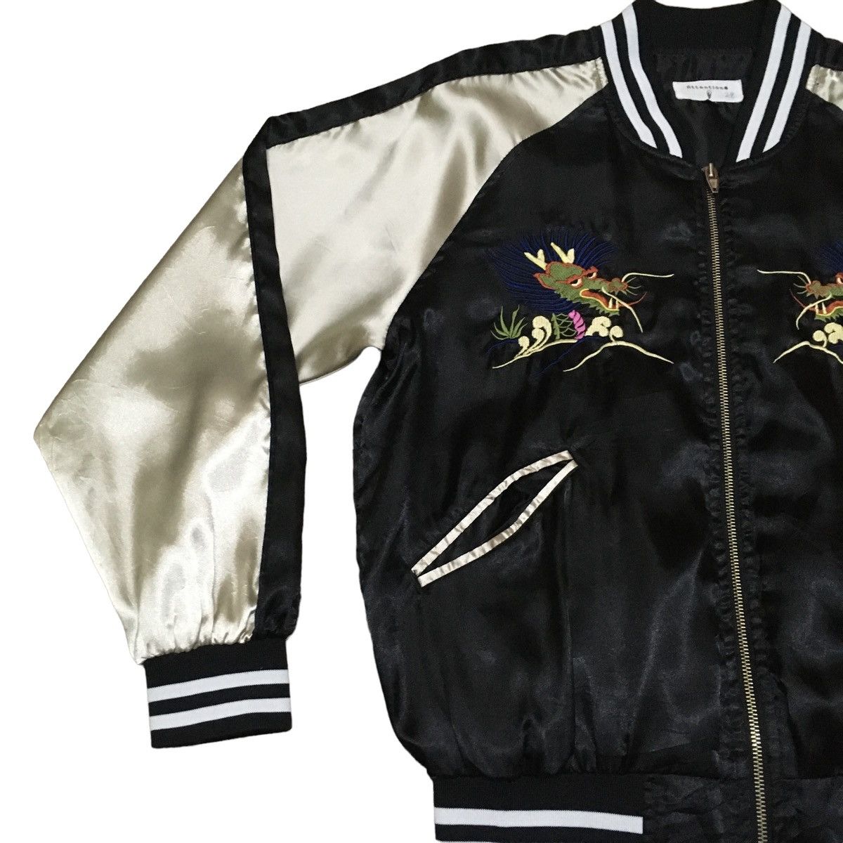 Japanese Brand × Vintage Rare Design Vintage Brand Attention Sukajan Jacket 1990s Size US L / EU 52-54 / 3 - 5 Thumbnail