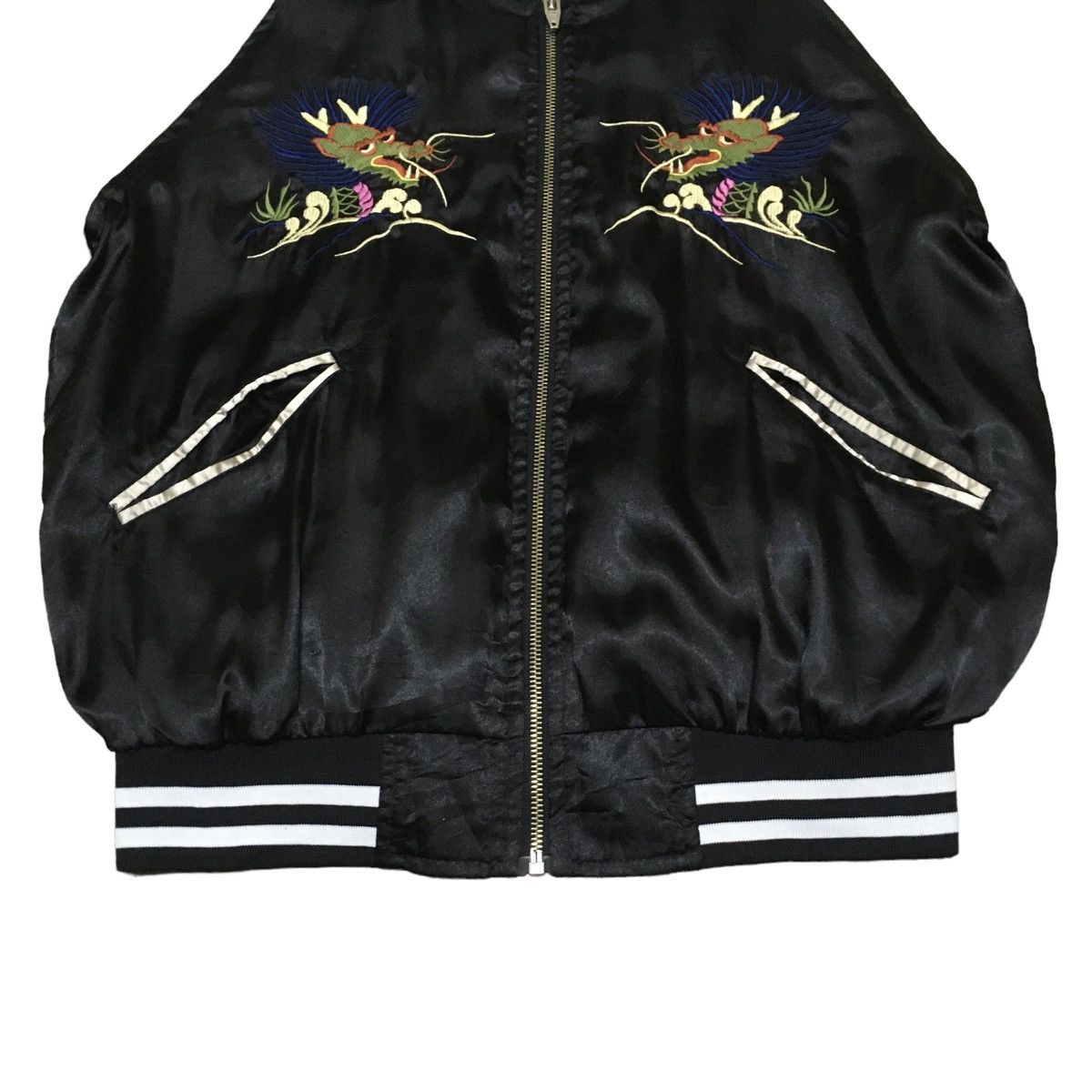 Japanese Brand × Vintage Rare Design Vintage Brand Attention Sukajan Jacket 1990s Size US L / EU 52-54 / 3 - 4 Thumbnail