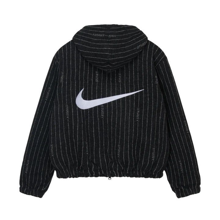 Nike Nike X Stussy Stripe Wool Jacket Black | Grailed