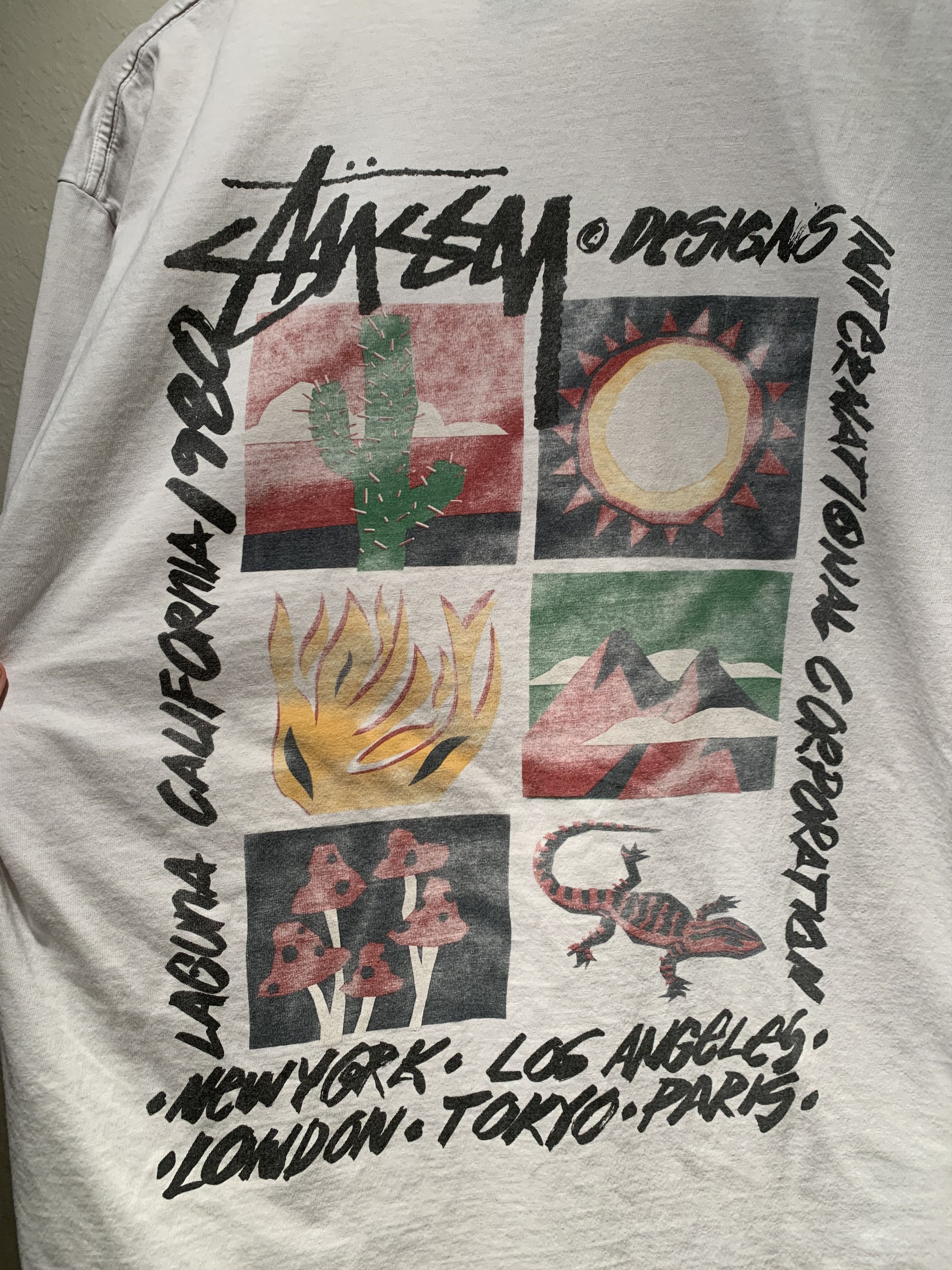 Designer × Stussy × Vintage *RARE* Stussy Designs Image Print T-Shirt - Large Size US L / EU 52-54 / 3 - 5 Thumbnail