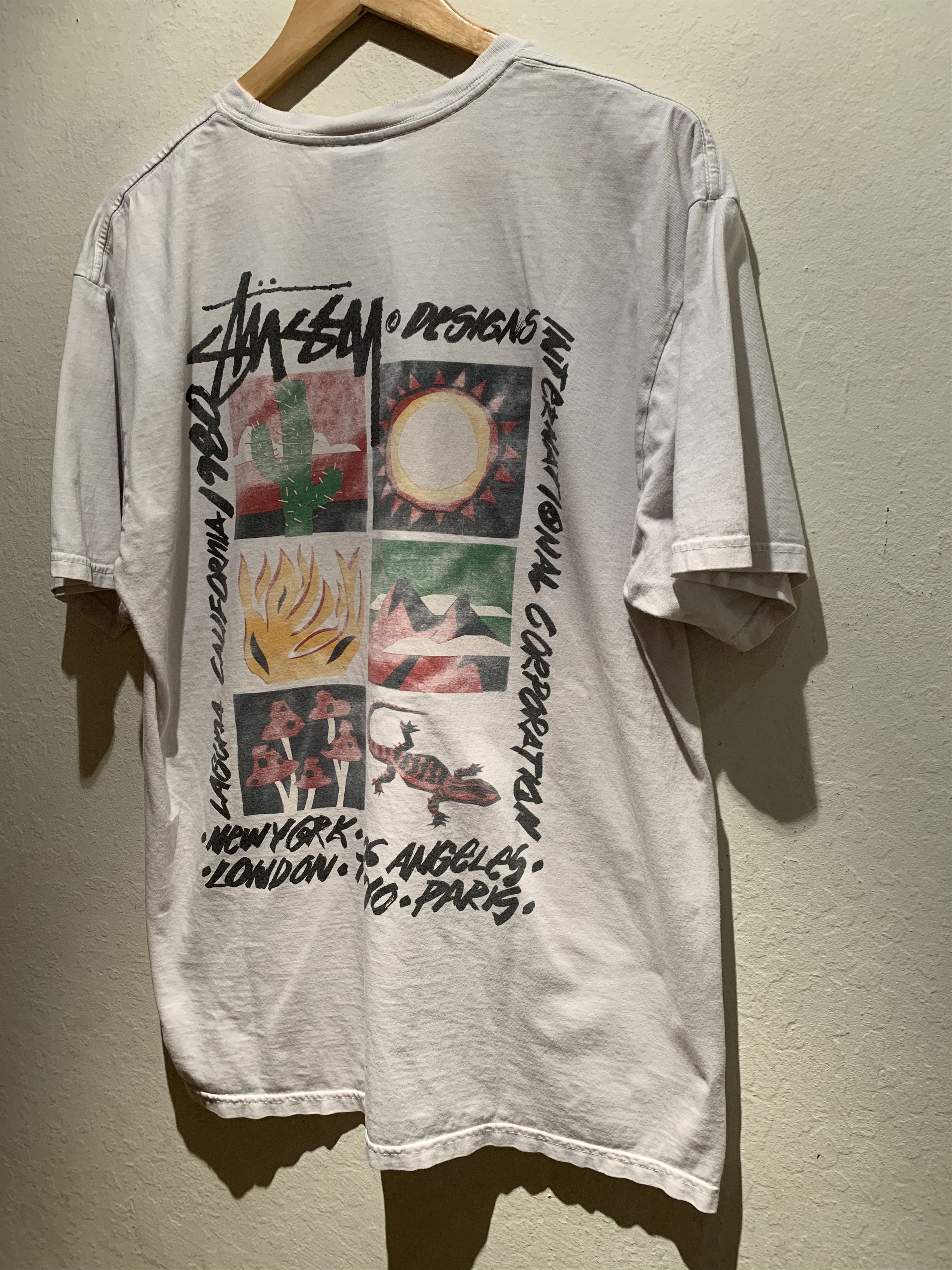 Designer × Stussy × Vintage *RARE* Stussy Designs Image Print T-Shirt - Large Size US L / EU 52-54 / 3 - 1 Thumbnail