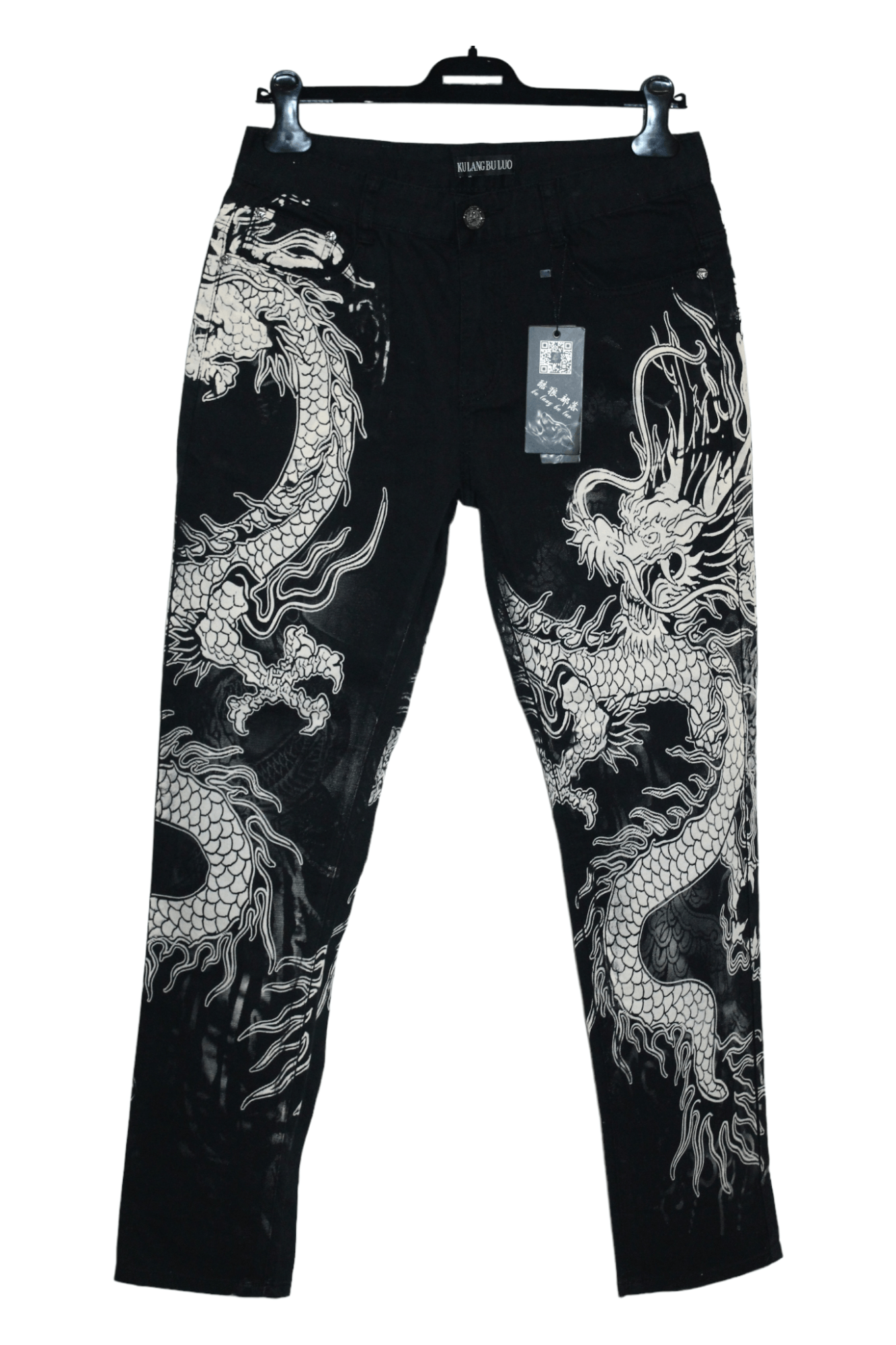 Japanese Brand 🔥STEALS🔥 Kulang Buluo Dragon printed straight jeans Size US 32 / EU 48 - 1 Thumbnail