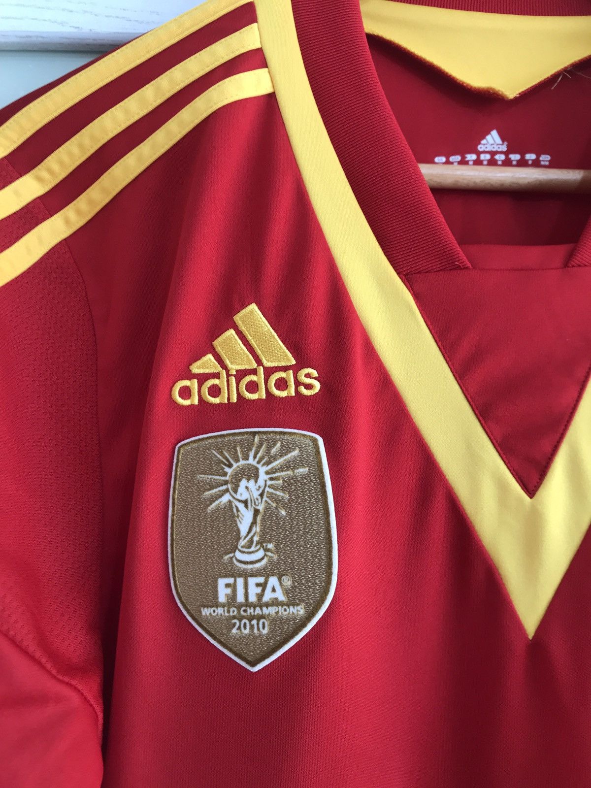 Adidas Spain 2012-2013 Home Soccer Jersey Football Kit Shirt Size US M / EU 48-50 / 2 - 5 Thumbnail