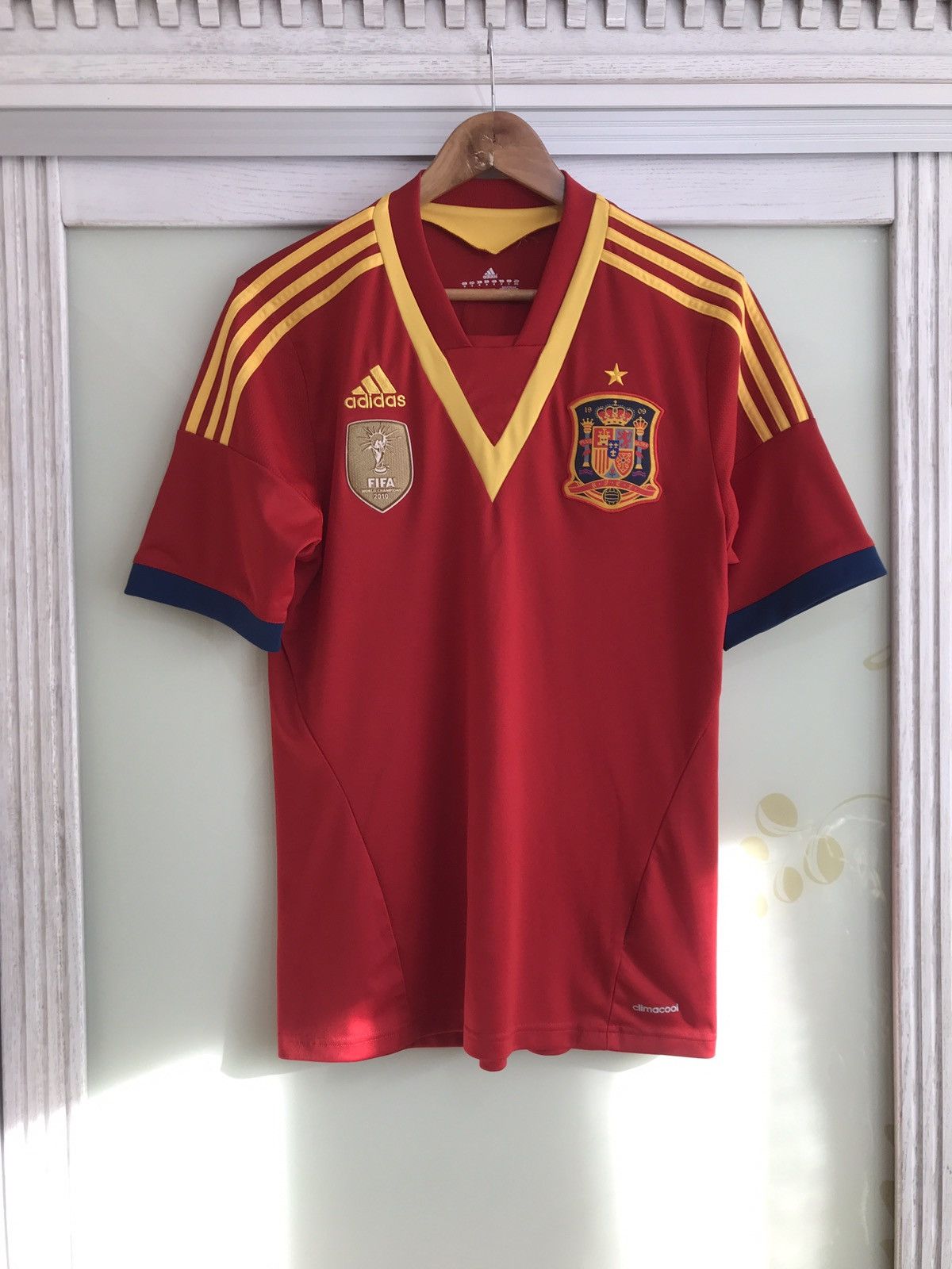 Adidas Spain 2012-2013 Home Soccer Jersey Football Kit Shirt Size US M / EU 48-50 / 2 - 1 Thumbnail