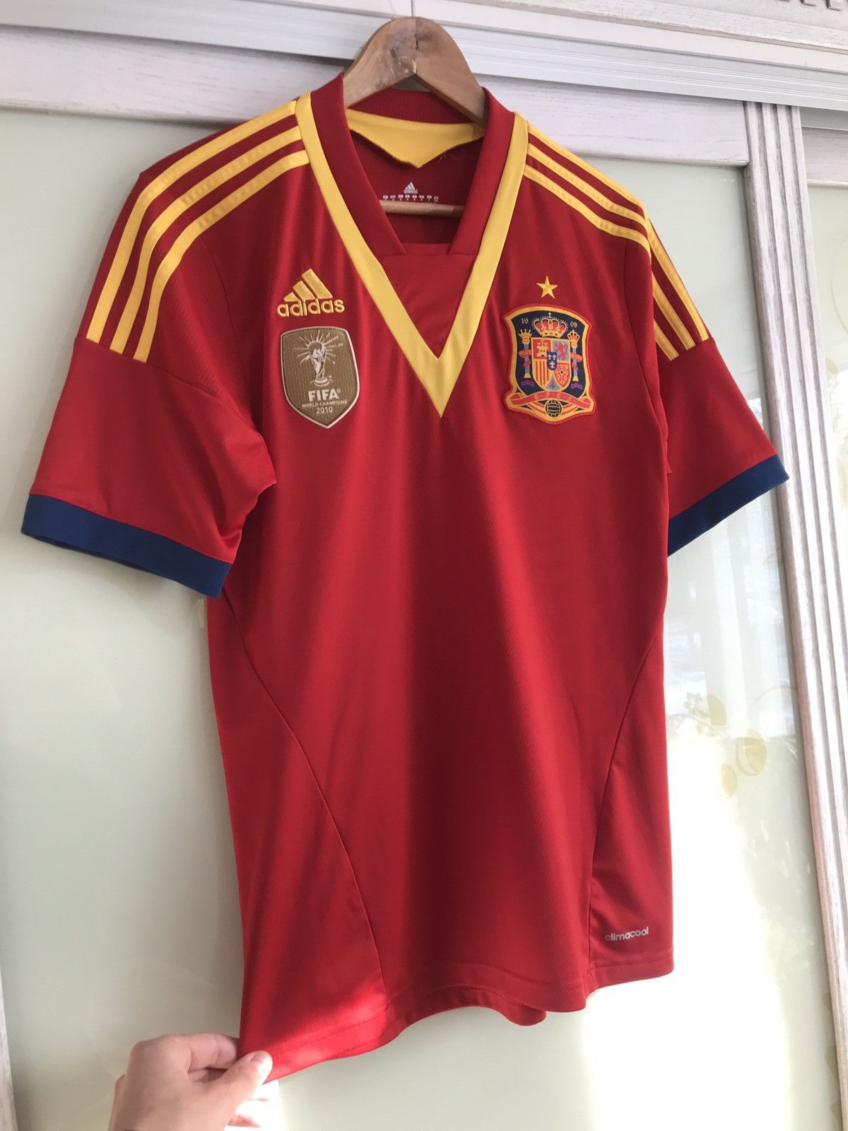 Adidas Spain 2012-2013 Home Soccer Jersey Football Kit Shirt Size US M / EU 48-50 / 2 - 2 Thumbnail