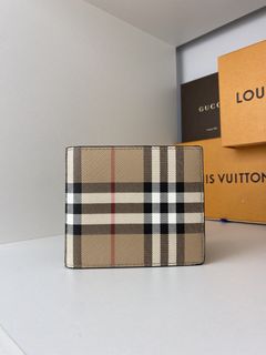 Leather wallet Burberry Gold in Leather - 10657992