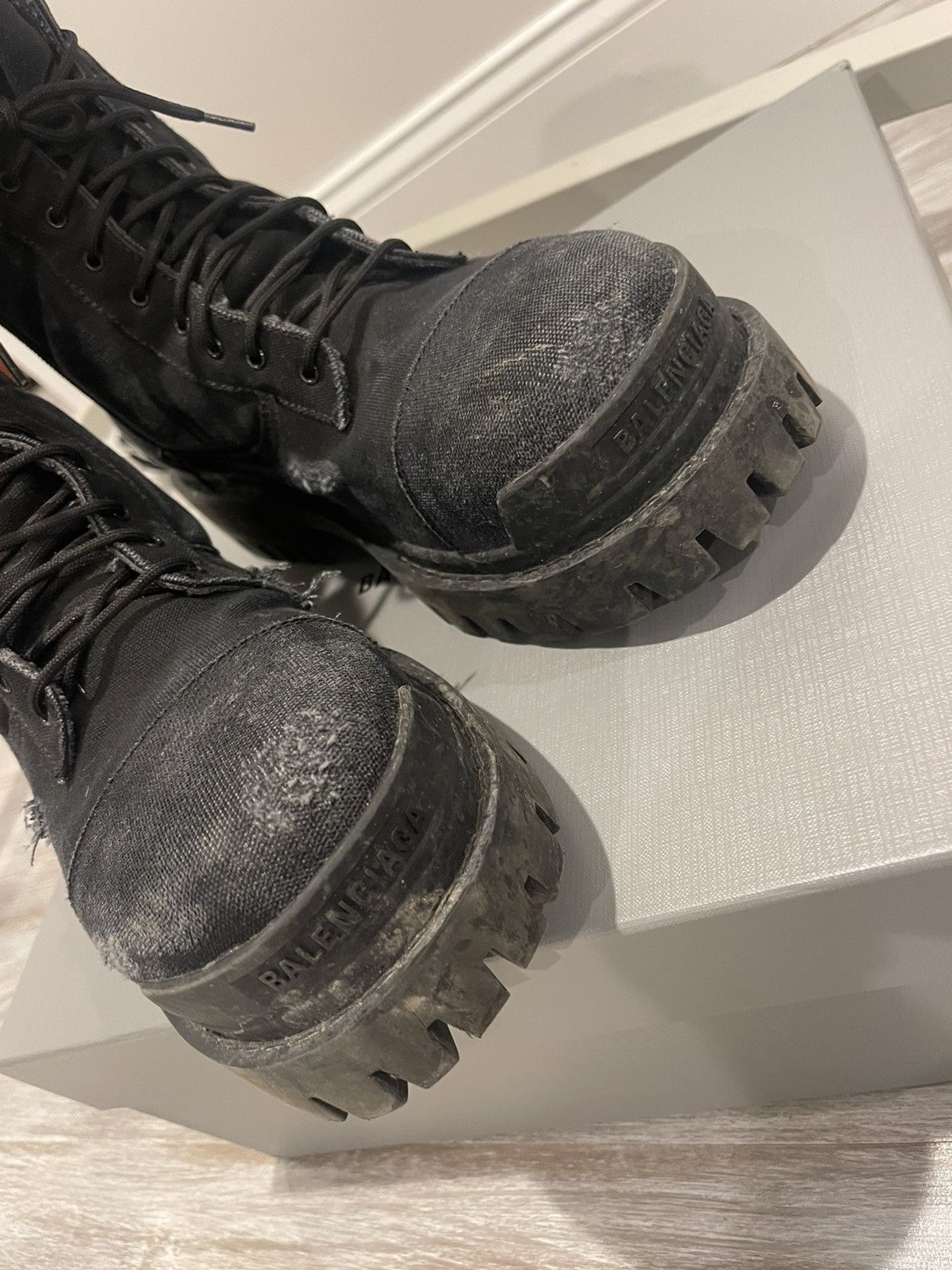 Balenciaga Balenciaga Canvas Strike Boots Size US 12 / EU 45 - 2 Thumbnail