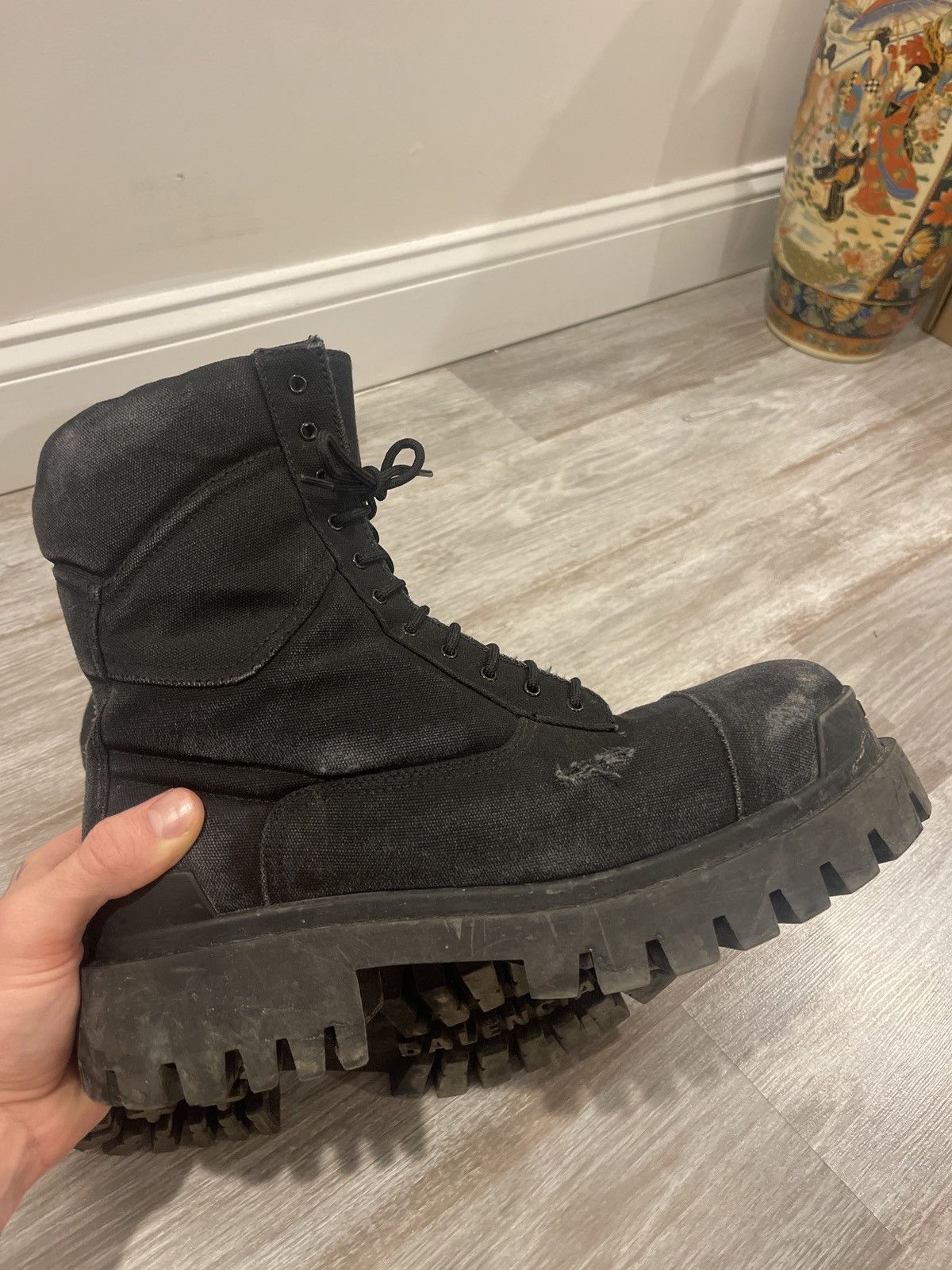 Balenciaga Balenciaga Canvas Strike Boots Size US 12 / EU 45 - 18 Thumbnail