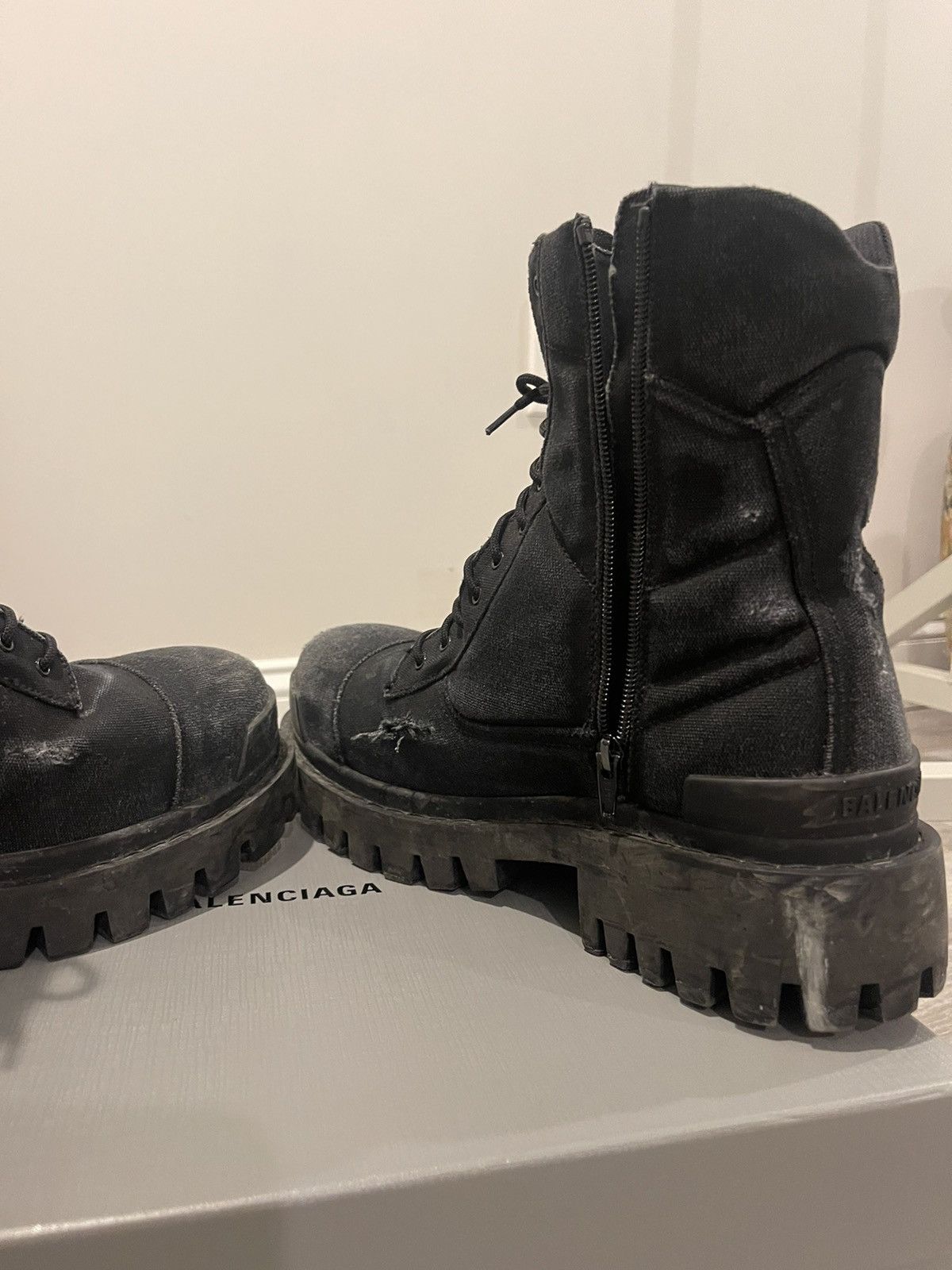 Balenciaga Balenciaga Canvas Strike Boots Size US 12 / EU 45 - 7 Thumbnail