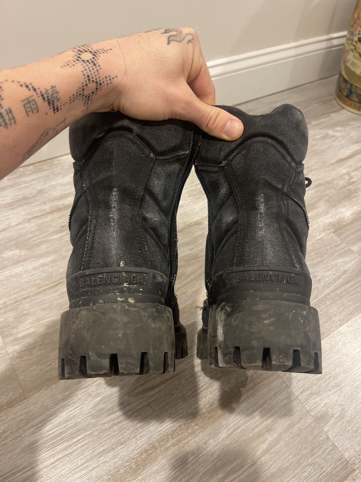 Balenciaga Balenciaga Canvas Strike Boots Size US 12 / EU 45 - 16 Thumbnail