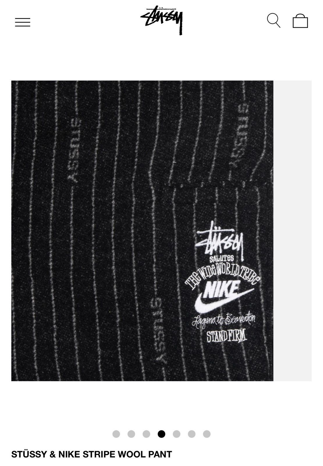 Nike Stussy x Nike stripe wool pants | Grailed