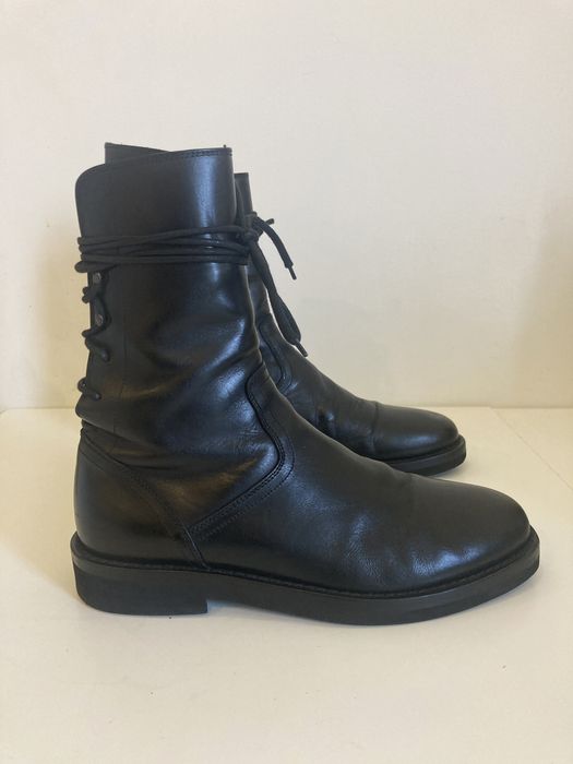 Ann Demeulemeester Vitello Backlace Boots | Grailed