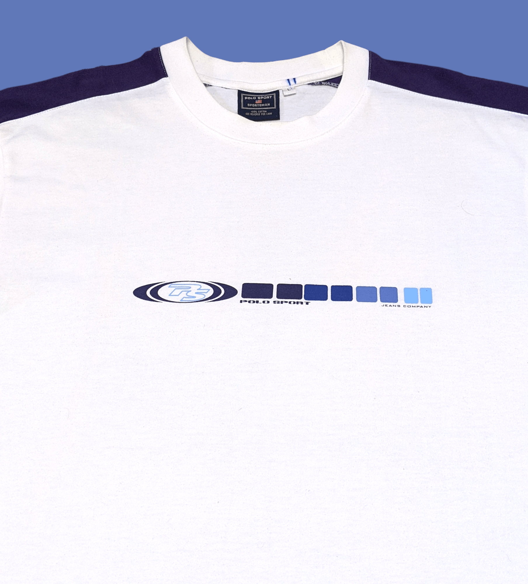 Polo Ralph Lauren × Ralph Lauren Sport × Vintage Vintage 90s Polo Sport Sportman Spellout Logo T shirt Size US L / EU 52-54 / 3 - 3 Thumbnail