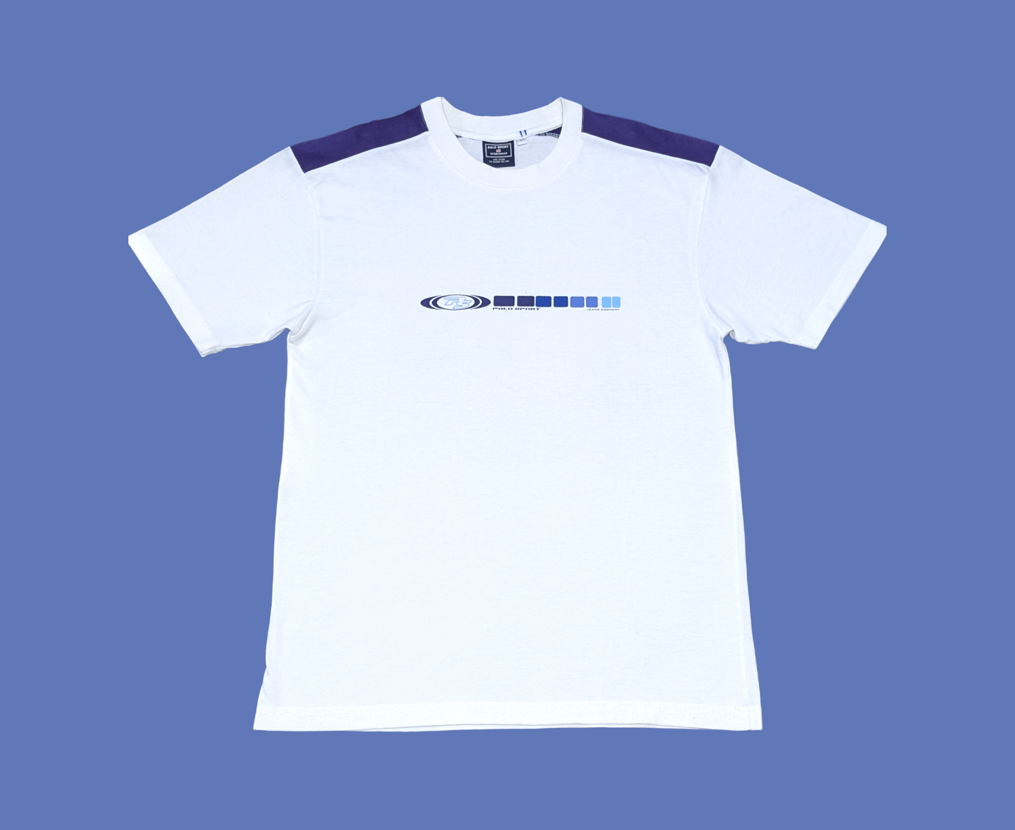 Polo Ralph Lauren × Ralph Lauren Sport × Vintage Vintage 90s Polo Sport Sportman Spellout Logo T shirt Size US L / EU 52-54 / 3 - 1 Thumbnail