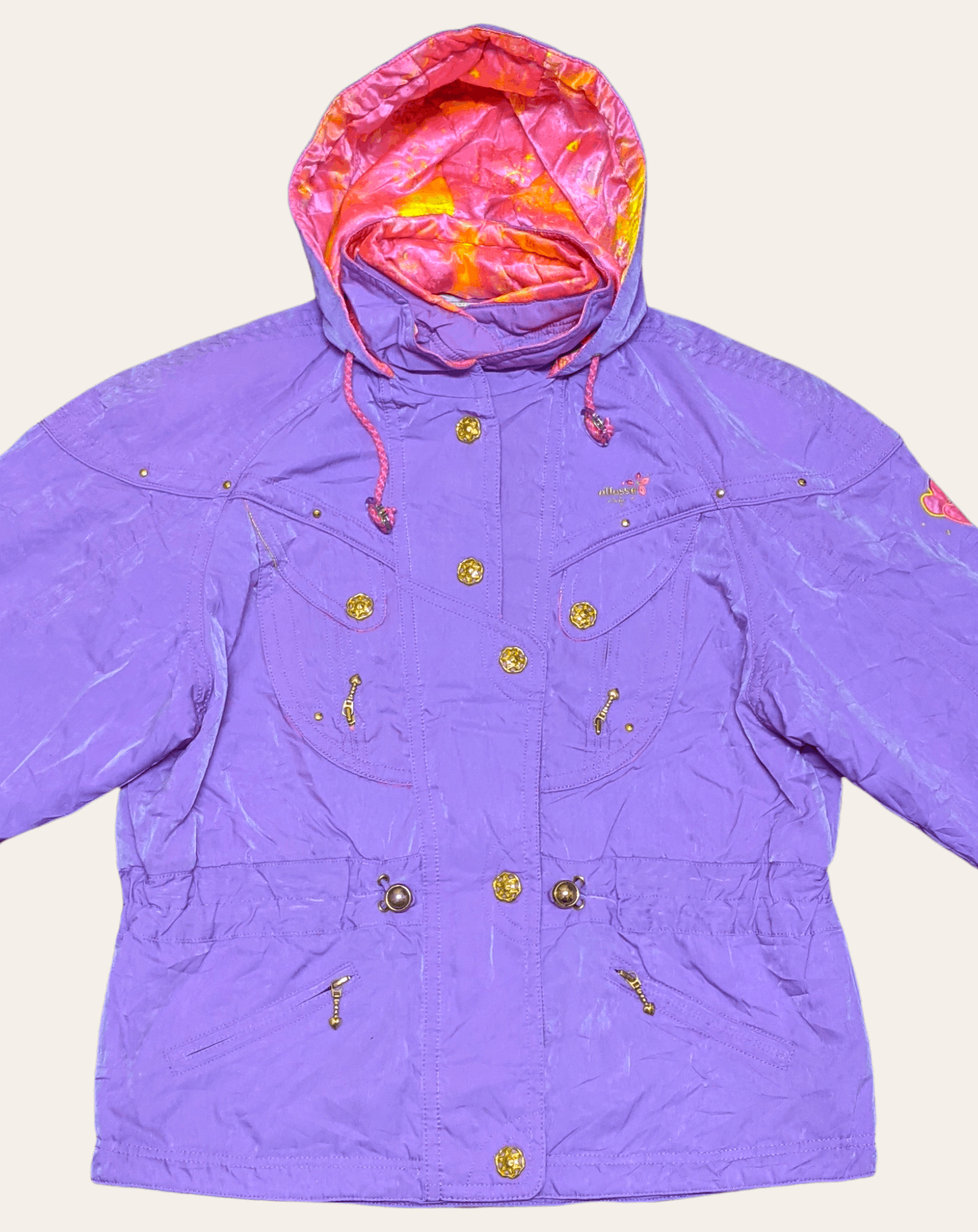 Ellesse × Goldwin × Vintage Vintage 90s Ellesse Vibrant Ski Hooded Light Jacket Size US L / EU 52-54 / 3 - 4 Thumbnail