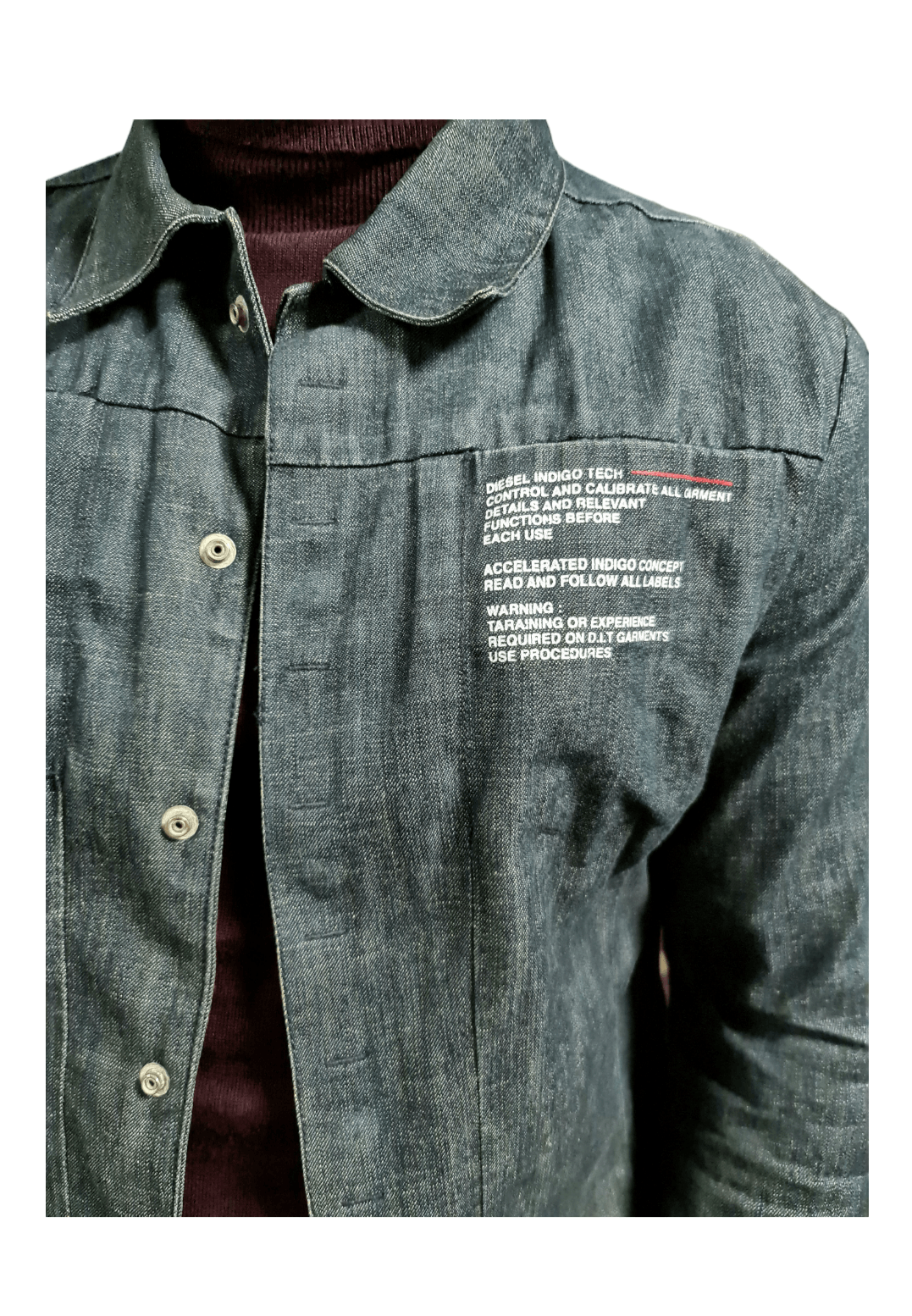 Diesel Diesel Dark Dry Denim Devision Jacket Vintage Size US L / EU 52-54 / 3 - 2 Thumbnail