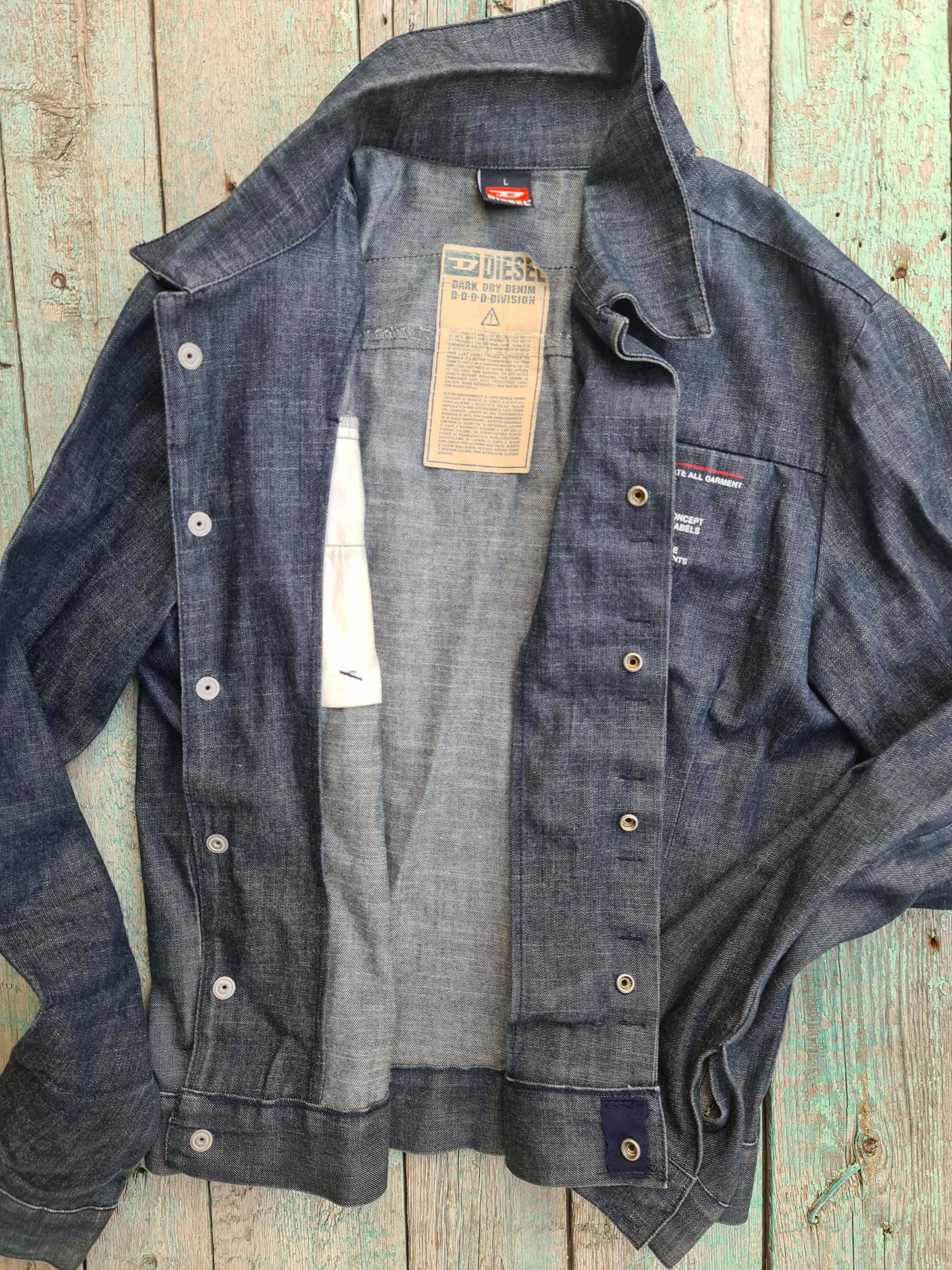 Diesel Diesel Dark Dry Denim Devision Jacket Vintage Size US L / EU 52-54 / 3 - 12 Thumbnail