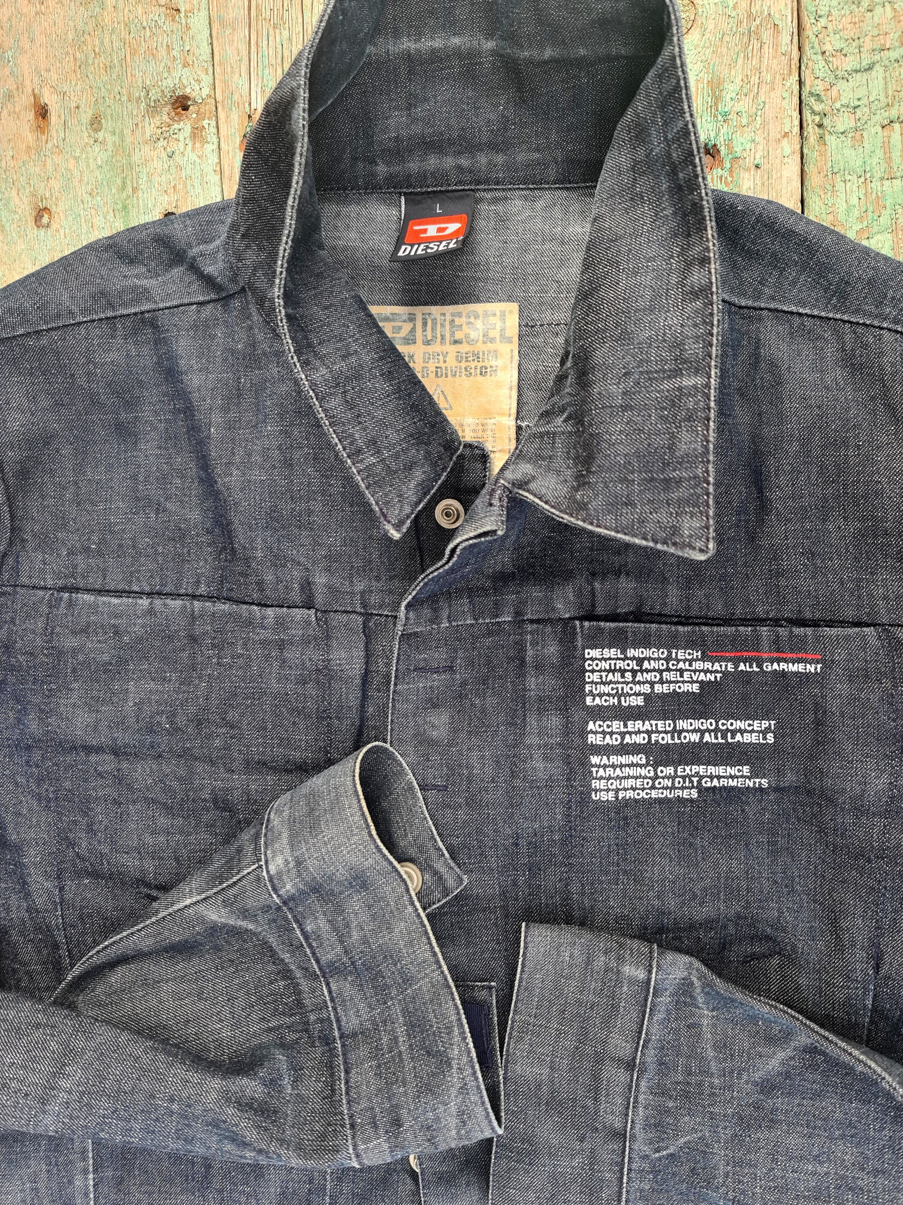 Diesel Diesel Dark Dry Denim Devision Jacket Vintage Size US L / EU 52-54 / 3 - 6 Thumbnail