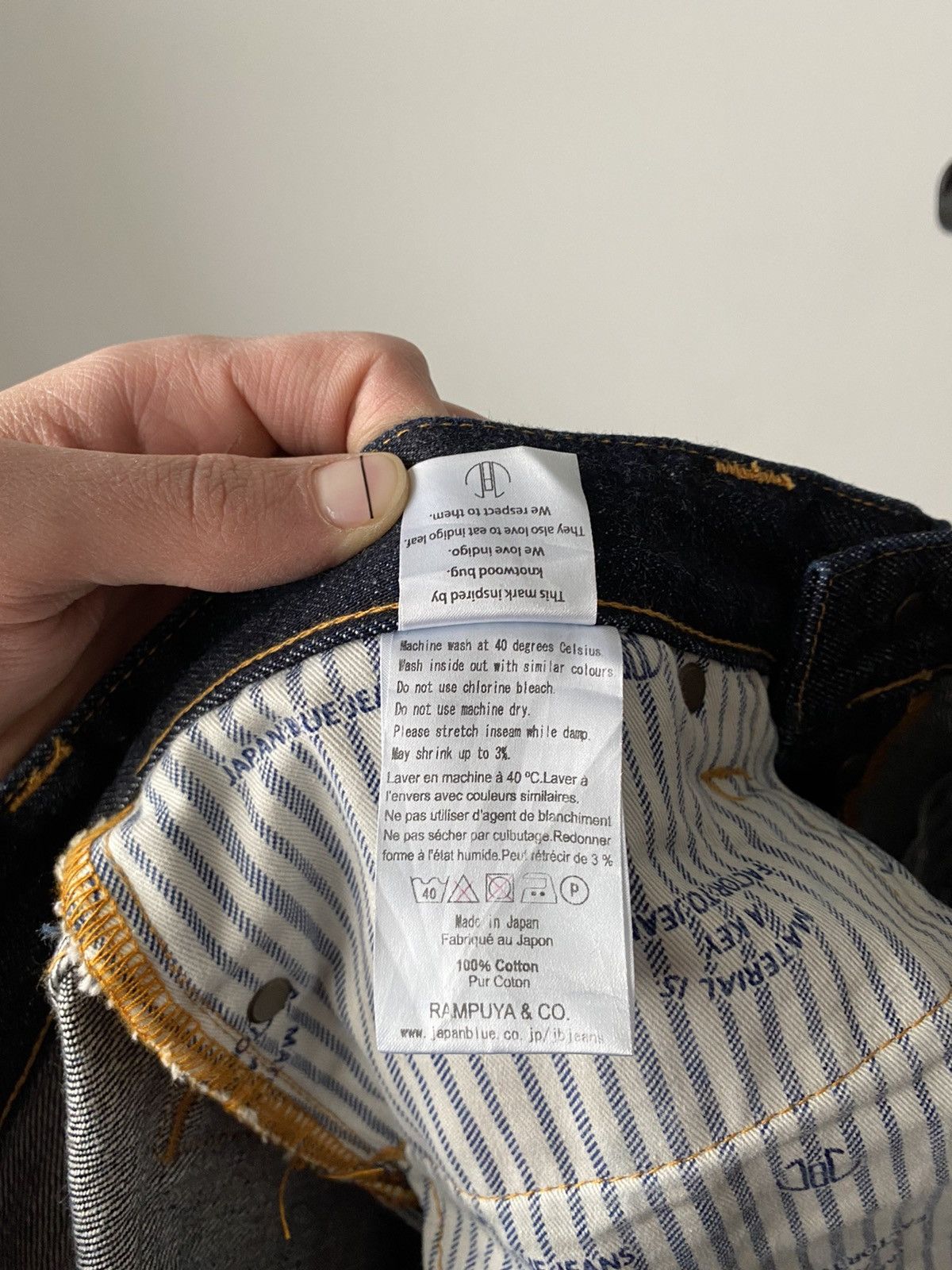 Japan Blue Japan Blue JB0406 14OZ Selvedge Denim Tapered Jeans Size US 29 - 15 Thumbnail