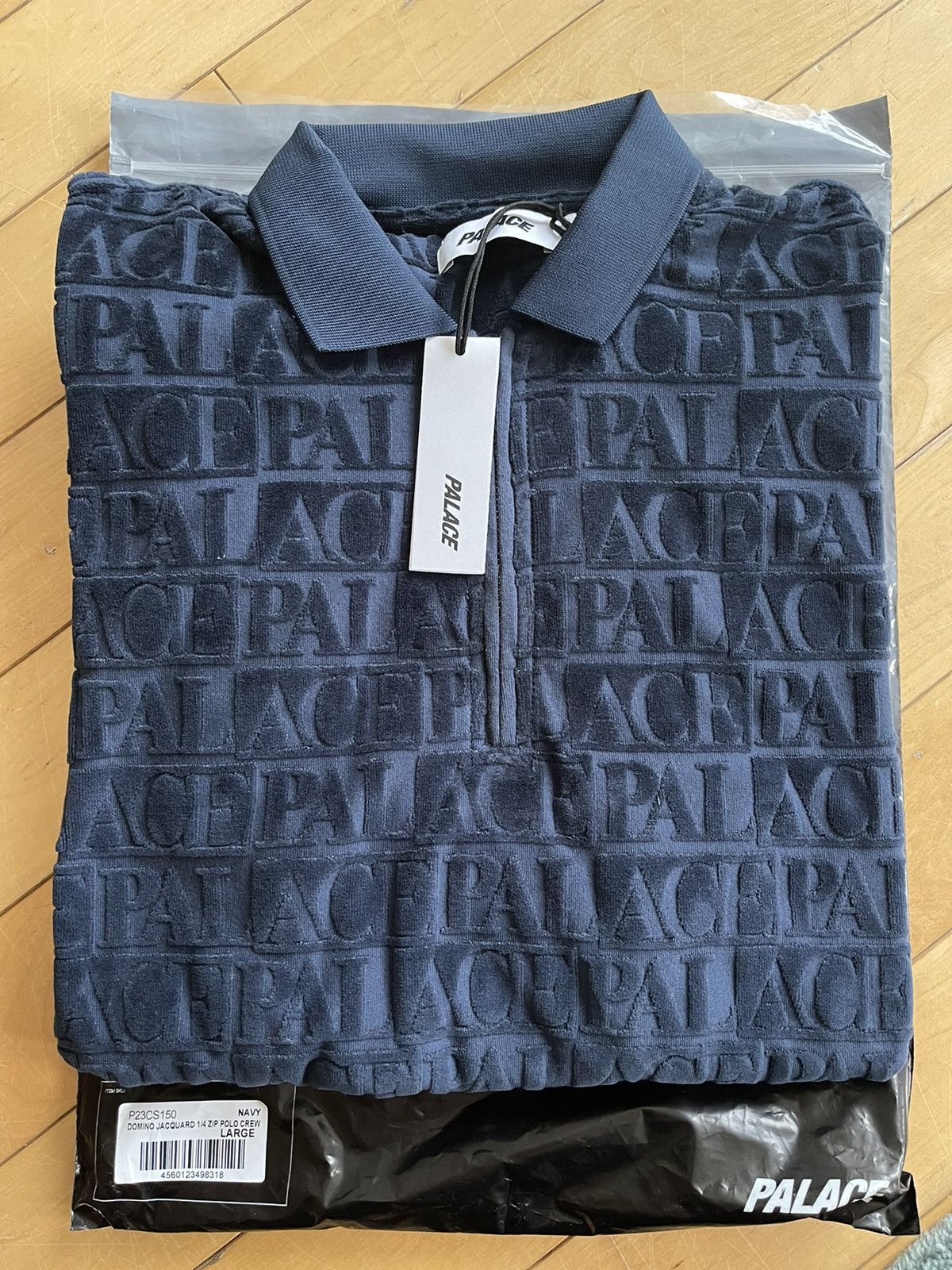 Palace Palace Domino Jacquard 1/4 Zip Polo | Grailed