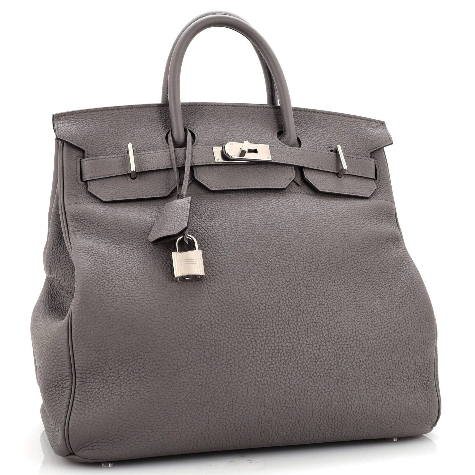 Hermes HAC HSS Birkin Bag Grey Togo with Palladium Hardware 40 Size ONE SIZE - 3 Thumbnail
