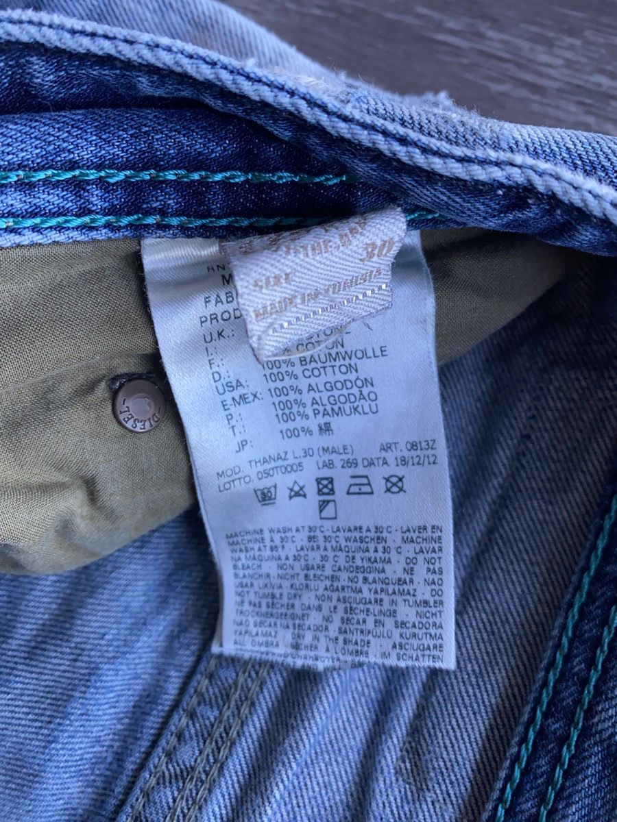 Diesel Diesel Thanaz Slim Patch Denim Jeans Rare Skinny Y2K Italy Size US 30 / EU 46 - 6 Thumbnail
