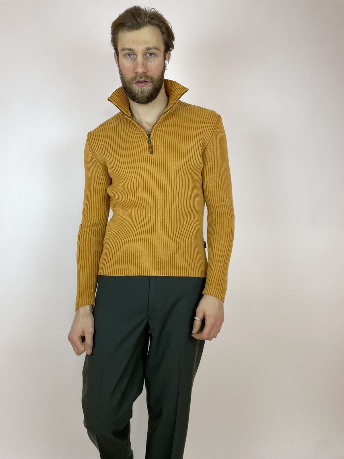 Vintage Marlboro Classics Vintage Orange pullover ribbed sweater Size US L / EU 52-54 / 3 - 3 Thumbnail
