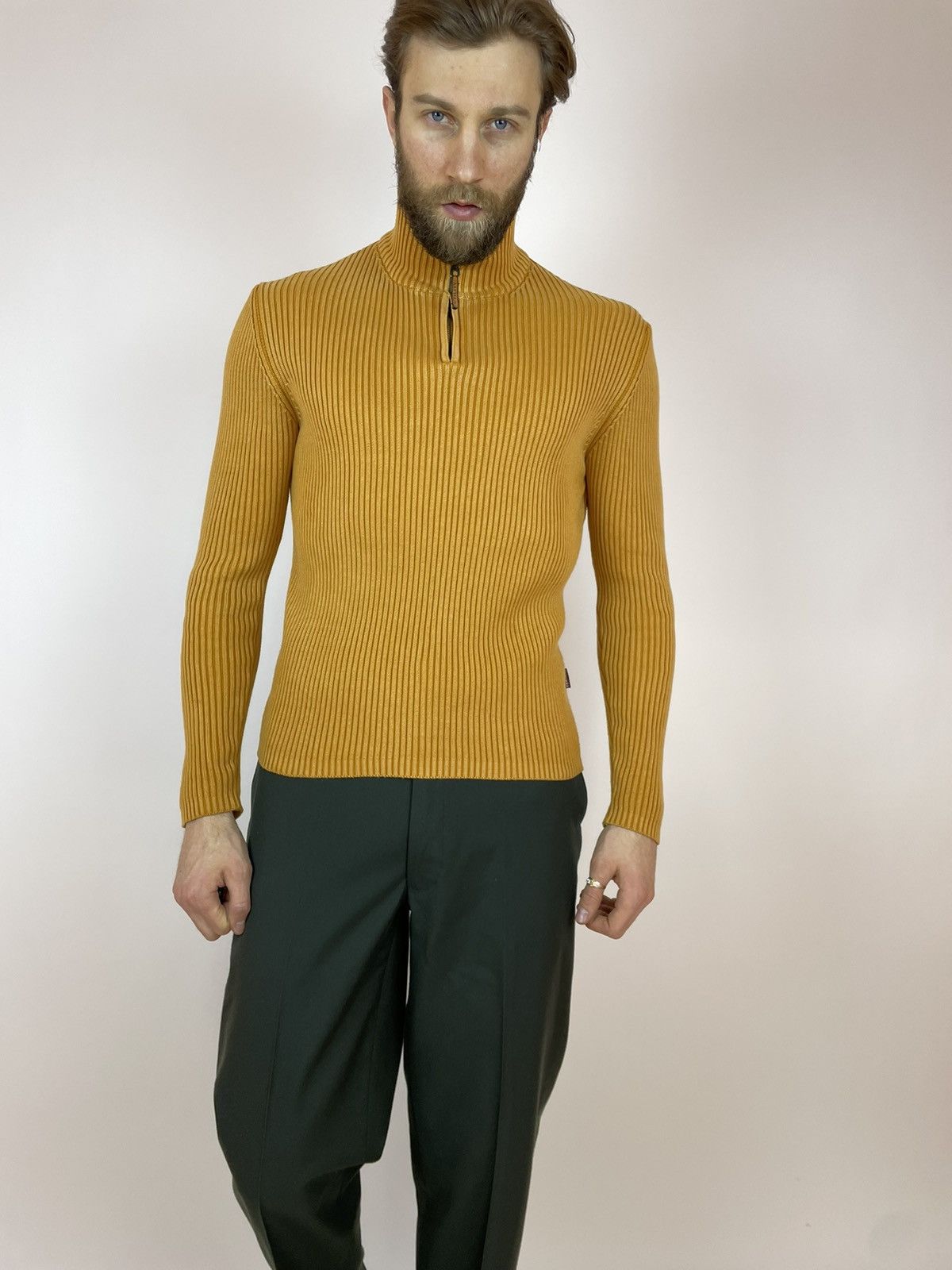 Vintage Marlboro Classics Vintage Orange pullover ribbed sweater Size US L / EU 52-54 / 3 - 2 Thumbnail