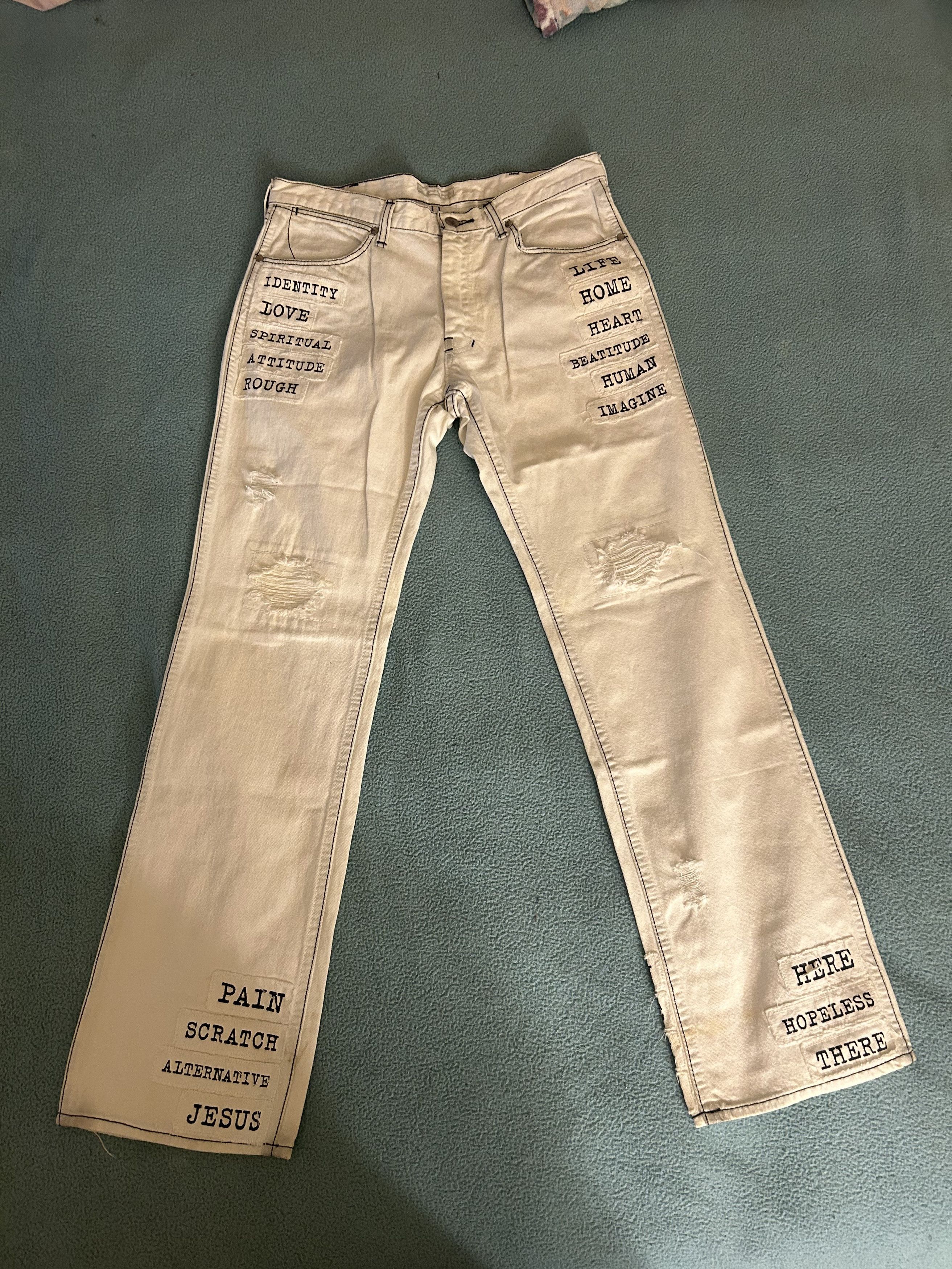 Number (N)ine NUMBER NINE SS02 POEM PATCHWORK DENIM | Grailed