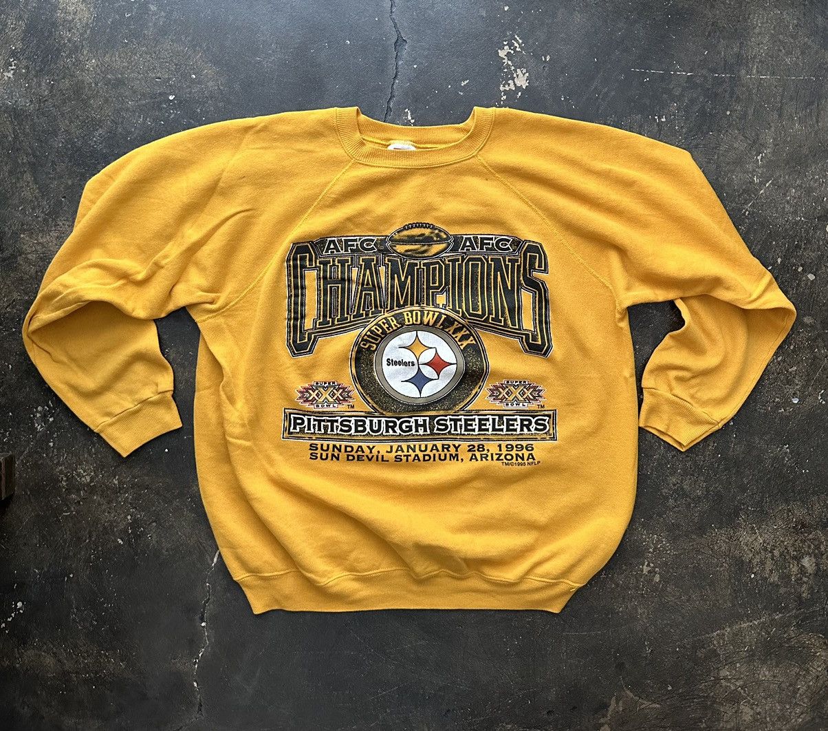 1995 Pittsburgh Steelers Super Bowl Vintage Hanes Crewneck