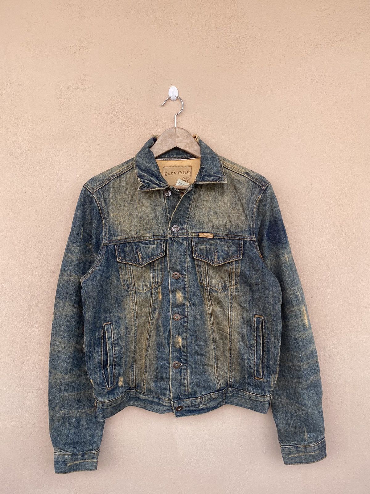 ★EZRA FITCH BLEACH CRASH DENIM JACKET★ ☆EZRA FITCH BLEACH CRASH DENIM JACKET☆