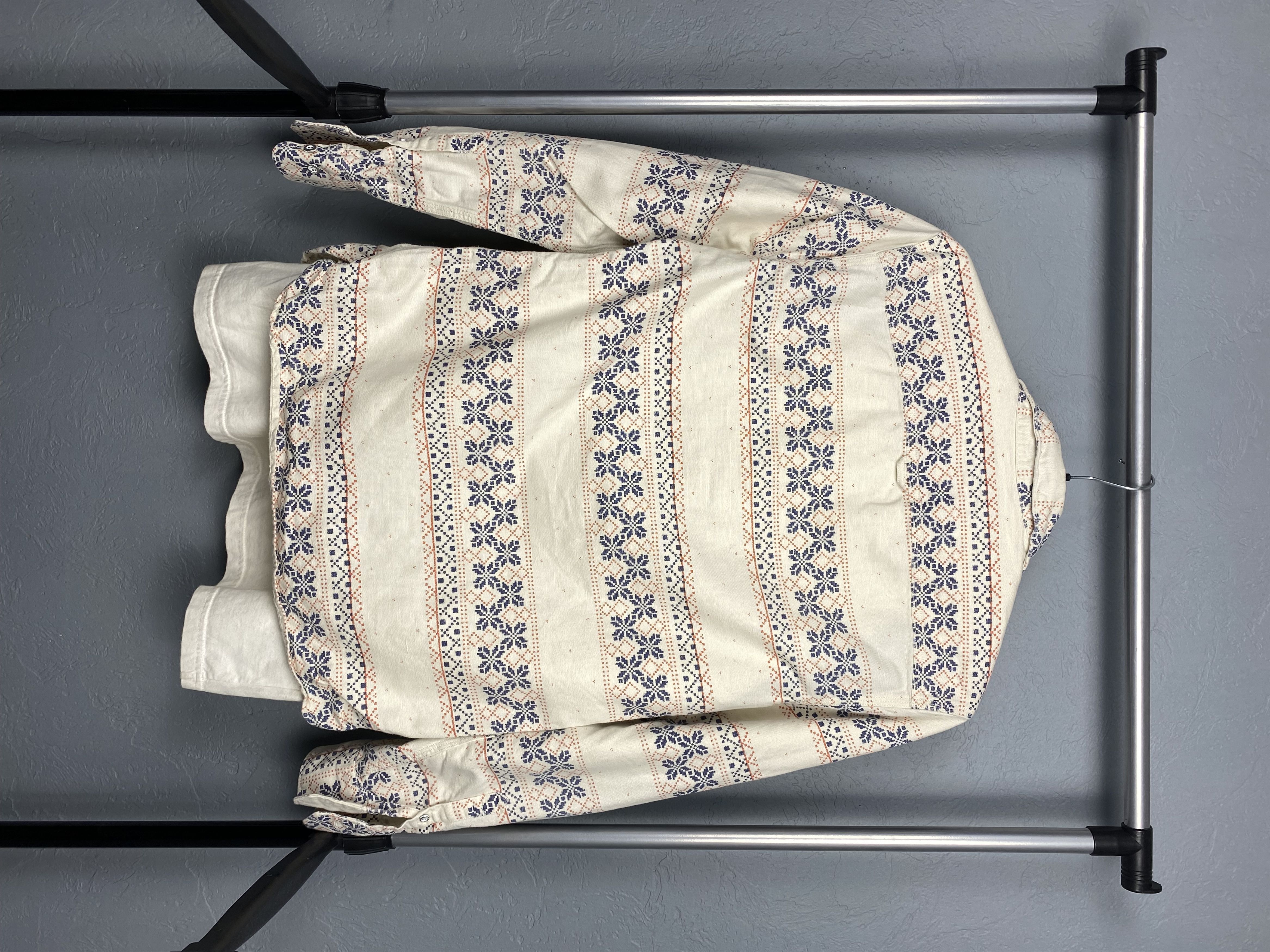 Allsaints Allsaints Hallvard Mens Flannel Linen Long Sleeve Shirt Size US S / EU 44-46 / 1 - 7 Thumbnail