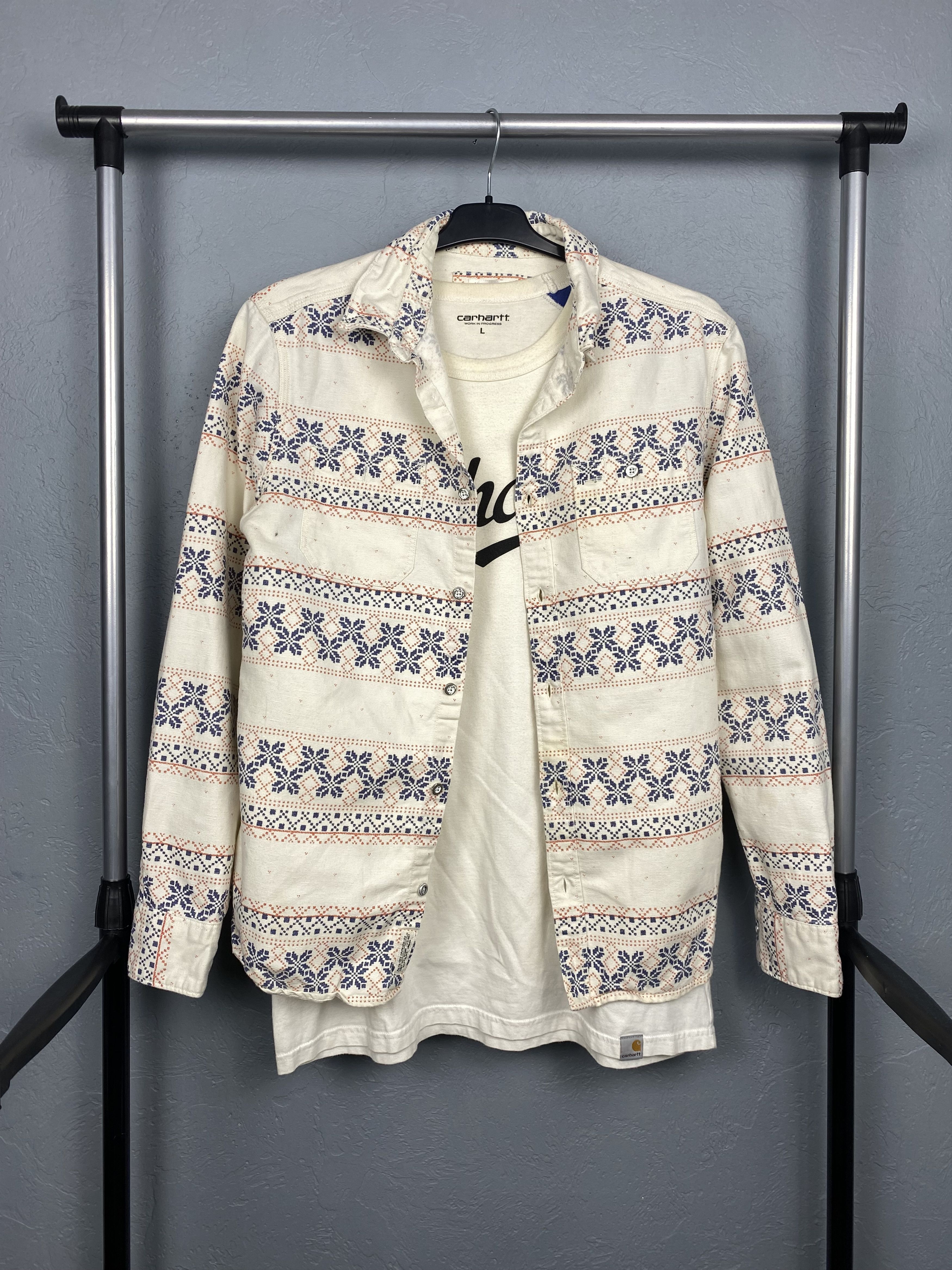 Allsaints Allsaints Hallvard Mens Flannel Linen Long Sleeve Shirt Size US S / EU 44-46 / 1 - 1 Thumbnail