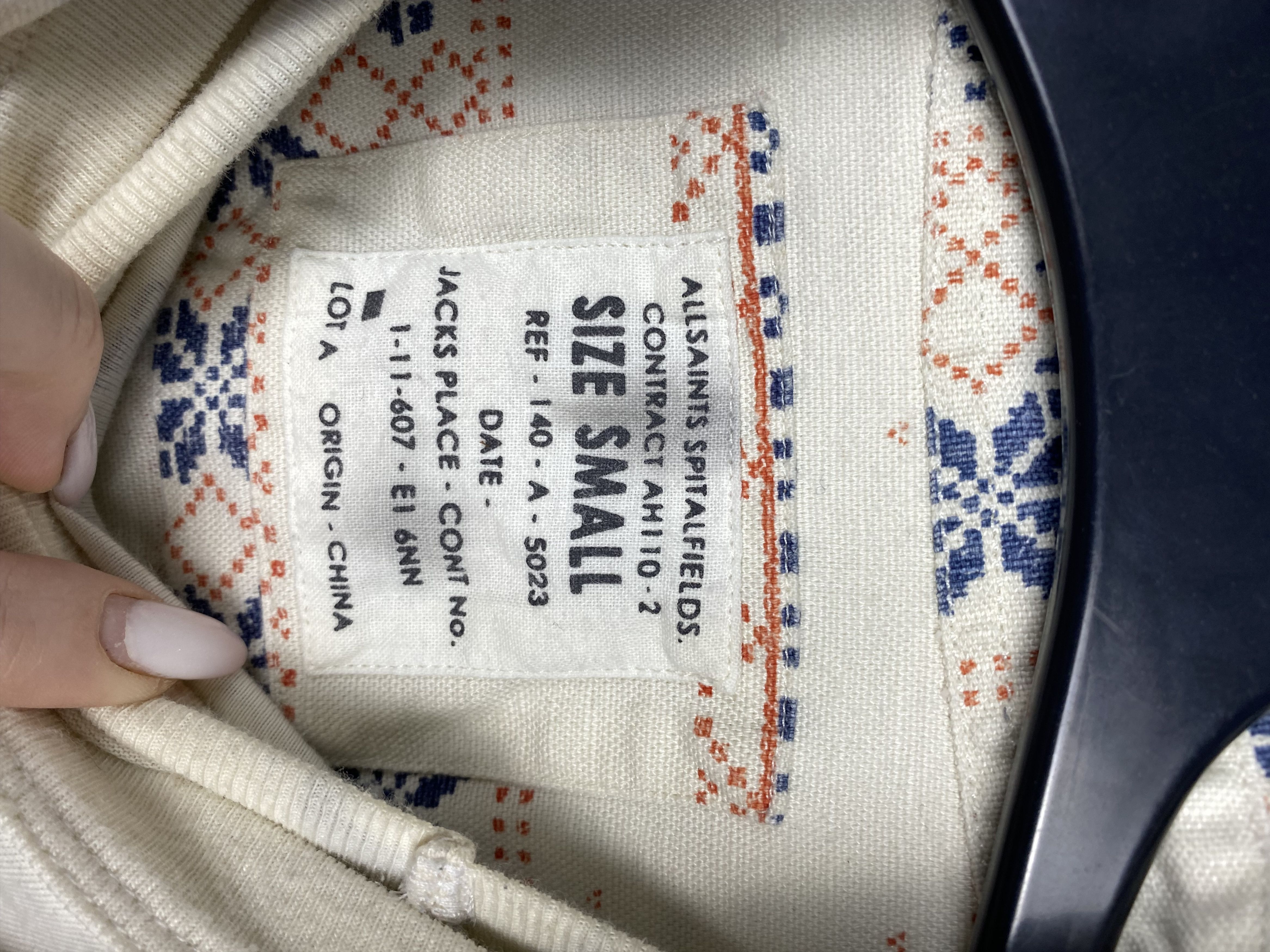 Allsaints Allsaints Hallvard Mens Flannel Linen Long Sleeve Shirt Size US S / EU 44-46 / 1 - 3 Thumbnail