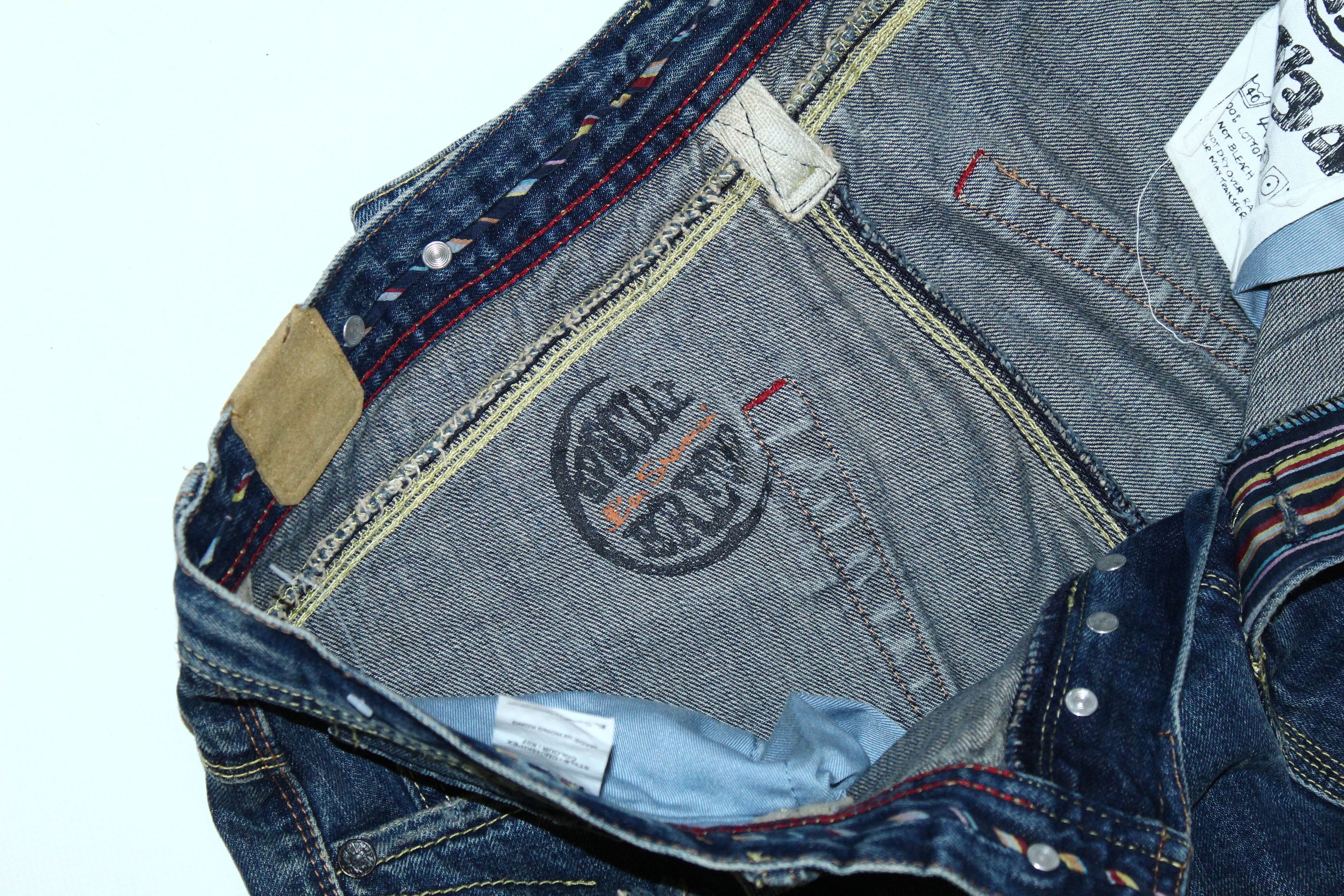 Japanese Brand Vtg🔥Ben Sherman Dirty Wash Faded Japan Selvedge baggy jeans Size US 34 / EU 50 - 10 Thumbnail