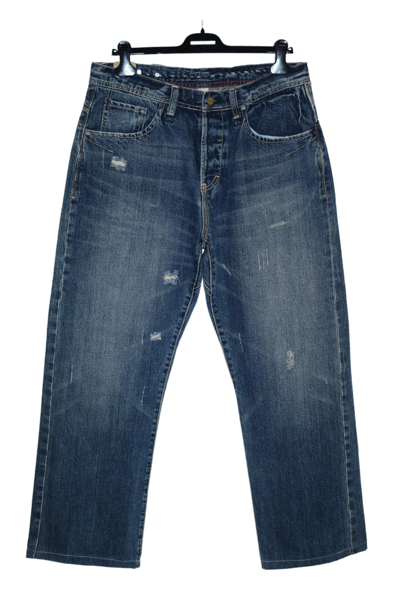 Japanese Brand Vtg🔥Ben Sherman Dirty Wash Faded Japan Selvedge baggy jeans Size US 34 / EU 50 - 13 Thumbnail