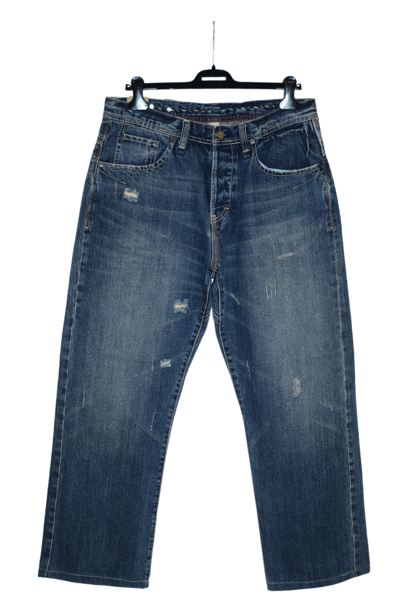 Japanese Brand Vtg🔥Ben Sherman Dirty Wash Faded Japan Selvedge baggy jeans Size US 34 / EU 50 - 1 Thumbnail