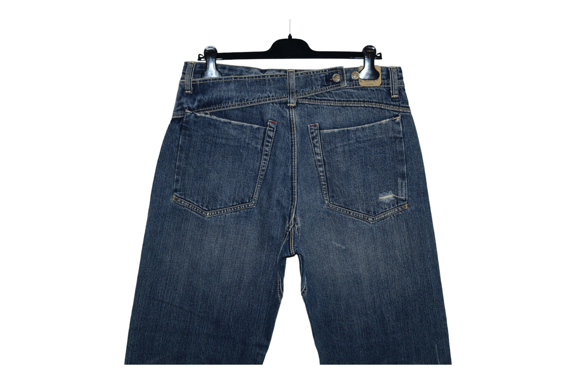 Japanese Brand Vtg🔥Ben Sherman Dirty Wash Faded Japan Selvedge baggy jeans Size US 34 / EU 50 - 9 Thumbnail