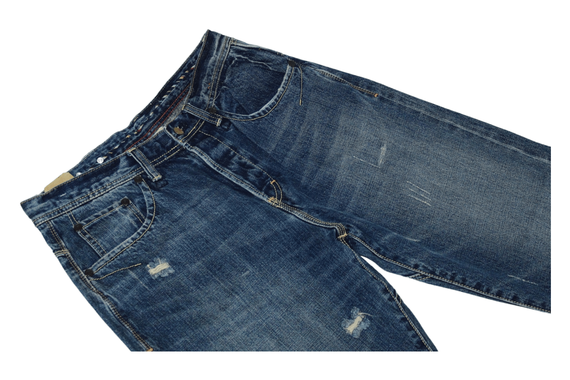 Japanese Brand Vtg🔥Ben Sherman Dirty Wash Faded Japan Selvedge baggy jeans Size US 34 / EU 50 - 3 Thumbnail