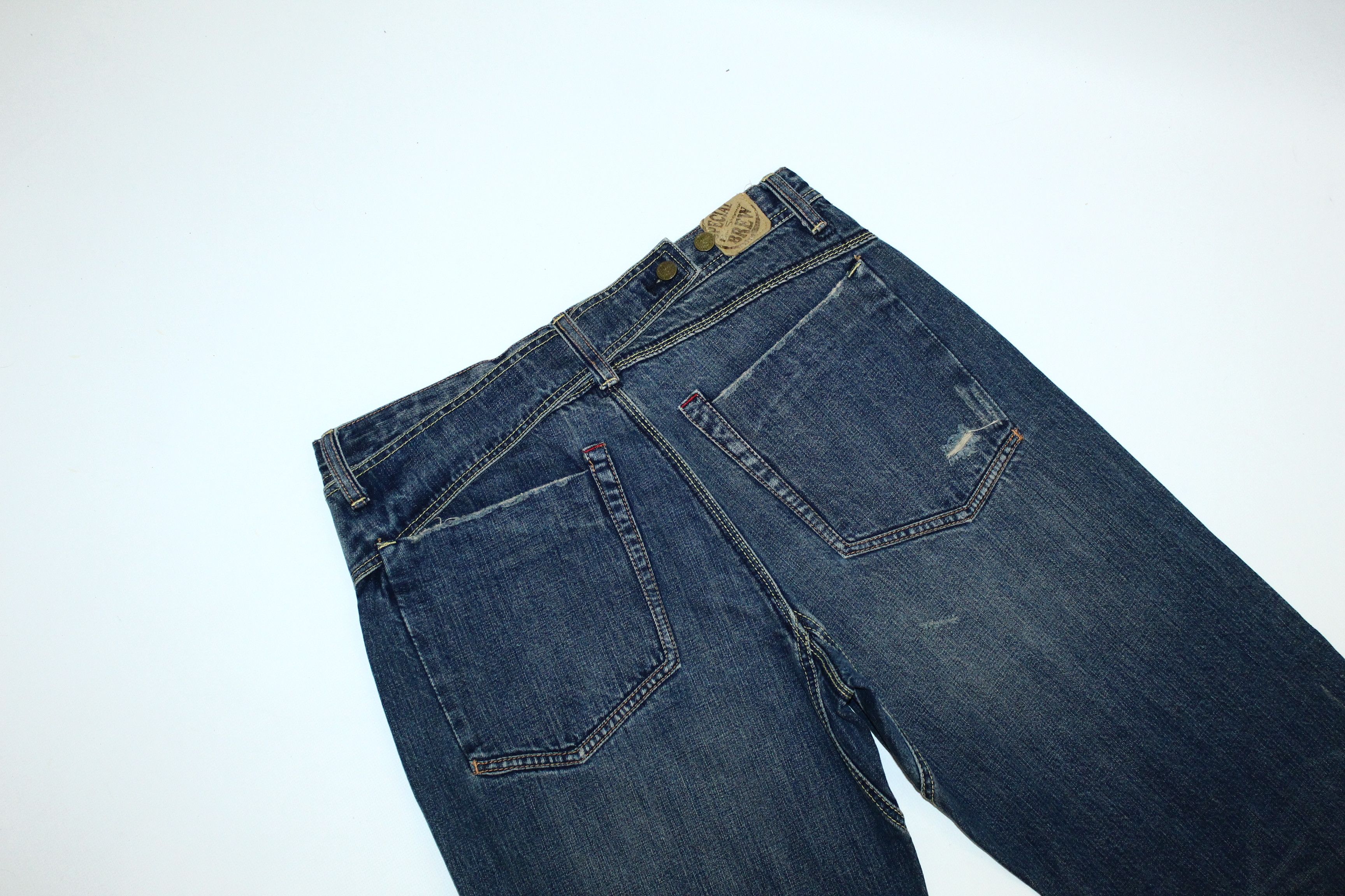 Japanese Brand Vtg🔥Ben Sherman Dirty Wash Faded Japan Selvedge baggy jeans Size US 34 / EU 50 - 11 Thumbnail