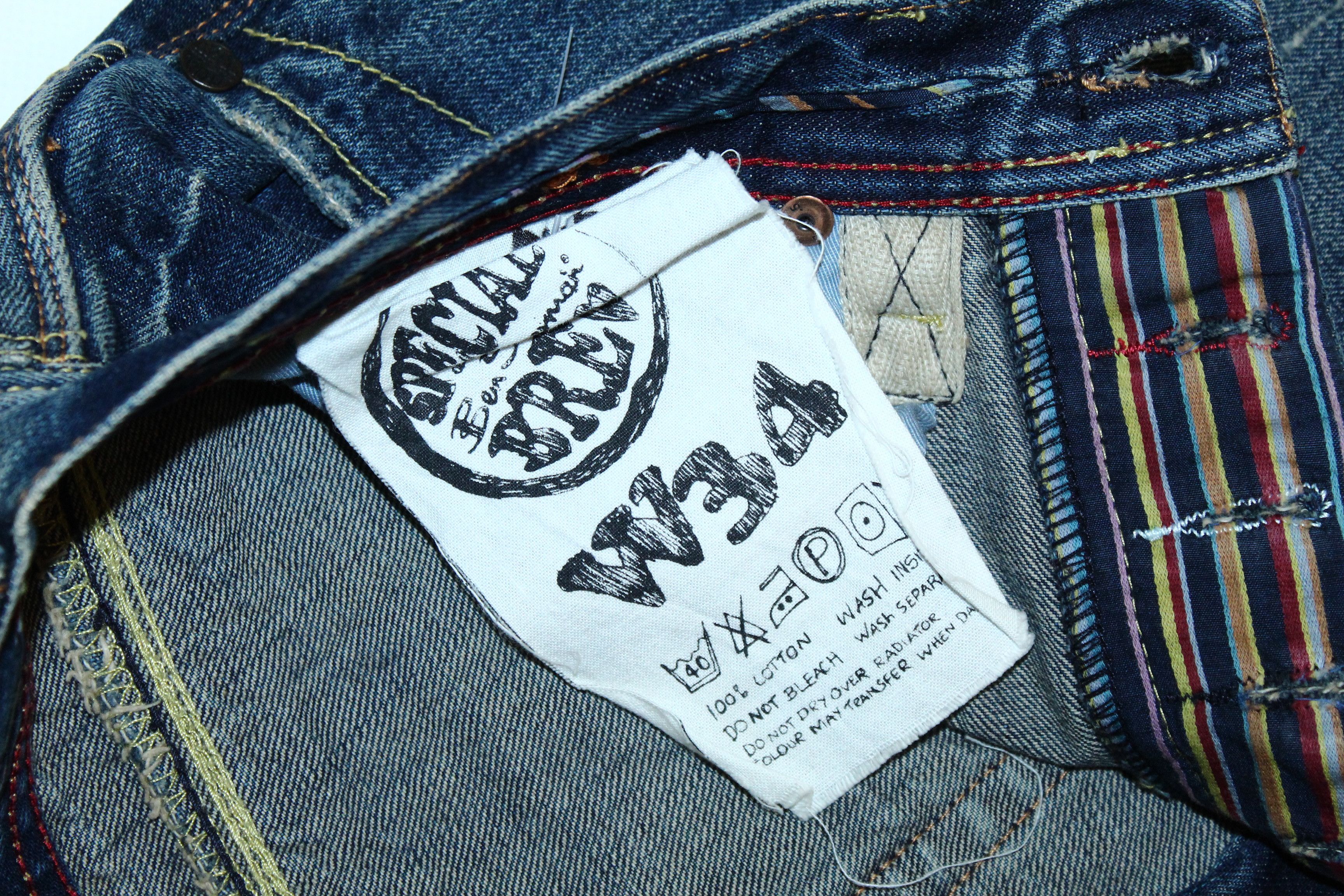 Japanese Brand Vtg🔥Ben Sherman Dirty Wash Faded Japan Selvedge baggy jeans Size US 34 / EU 50 - 2 Thumbnail