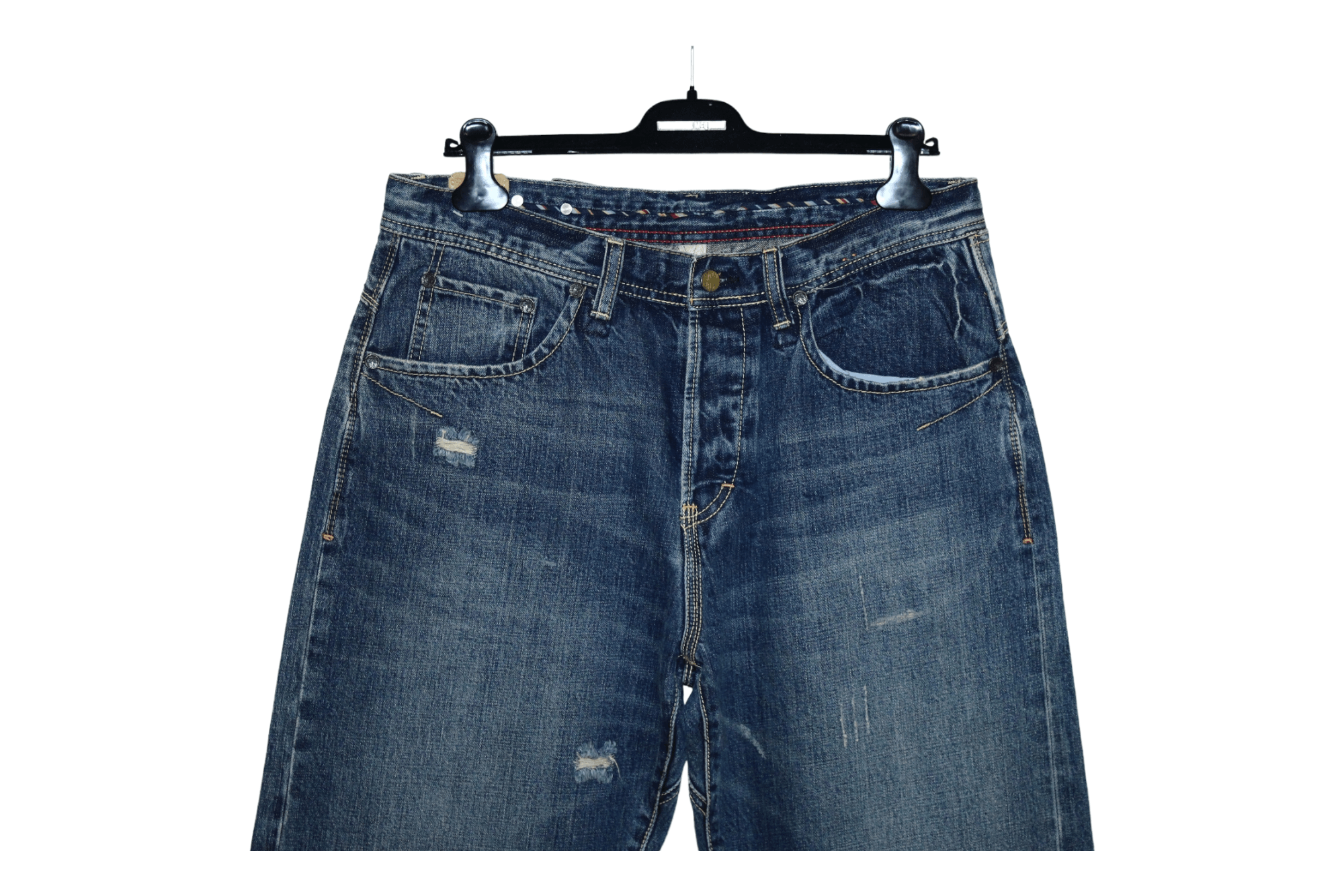 Japanese Brand Vtg🔥Ben Sherman Dirty Wash Faded Japan Selvedge baggy jeans Size US 34 / EU 50 - 7 Thumbnail